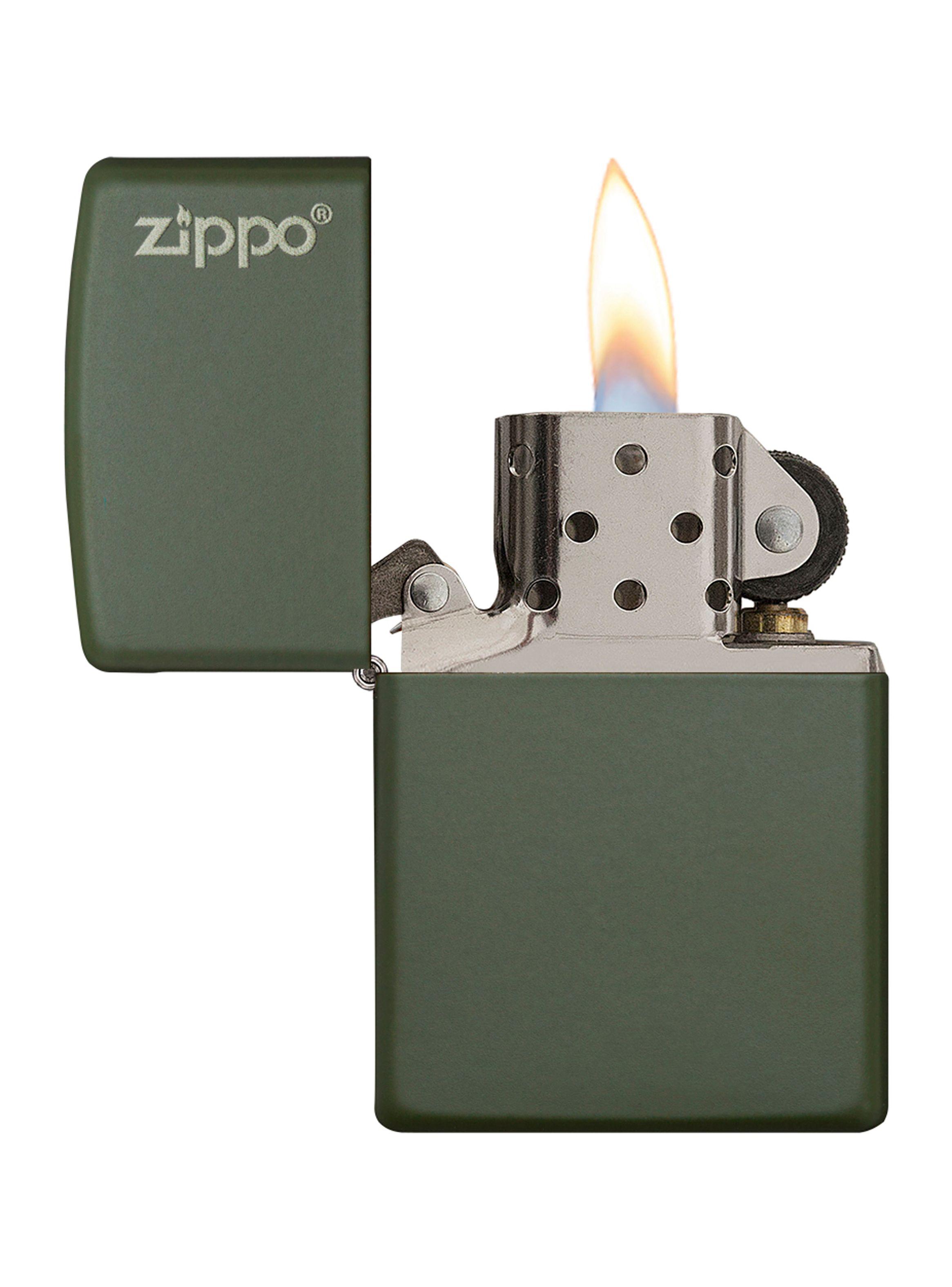 Encendedor Zippo Lighter Classic Green Matte Zippo Logo-2