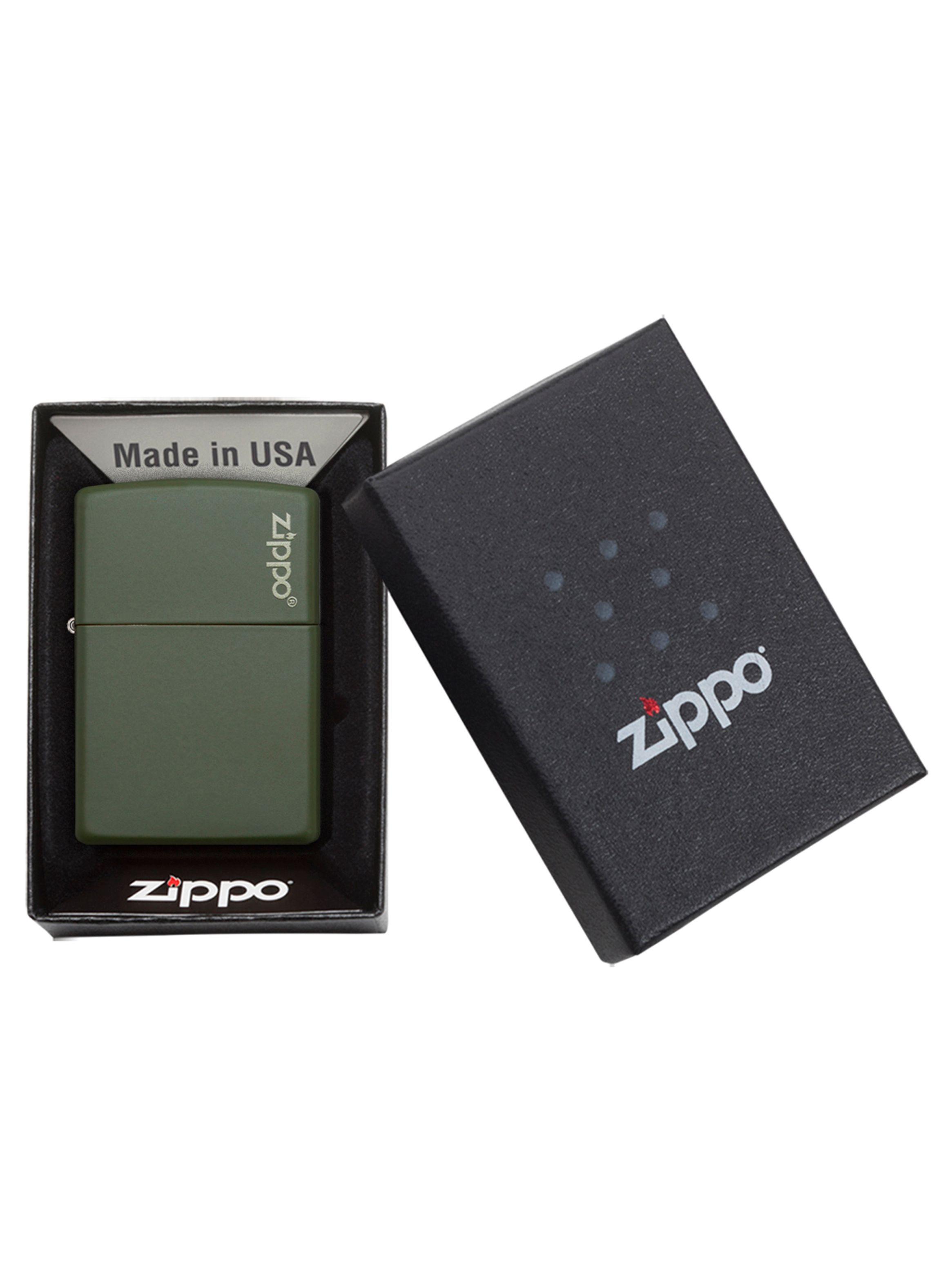 Encendedor Zippo Lighter Classic Green Matte Zippo Logo-4