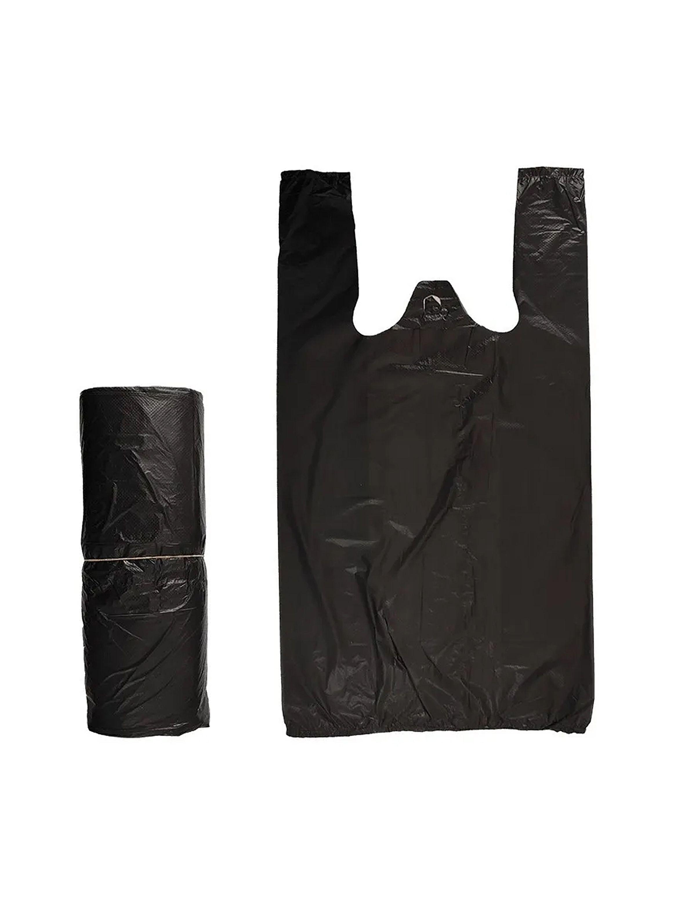 Bolsas de Basura Tipo Camisetas Negro 60x70 100 Unidades-2