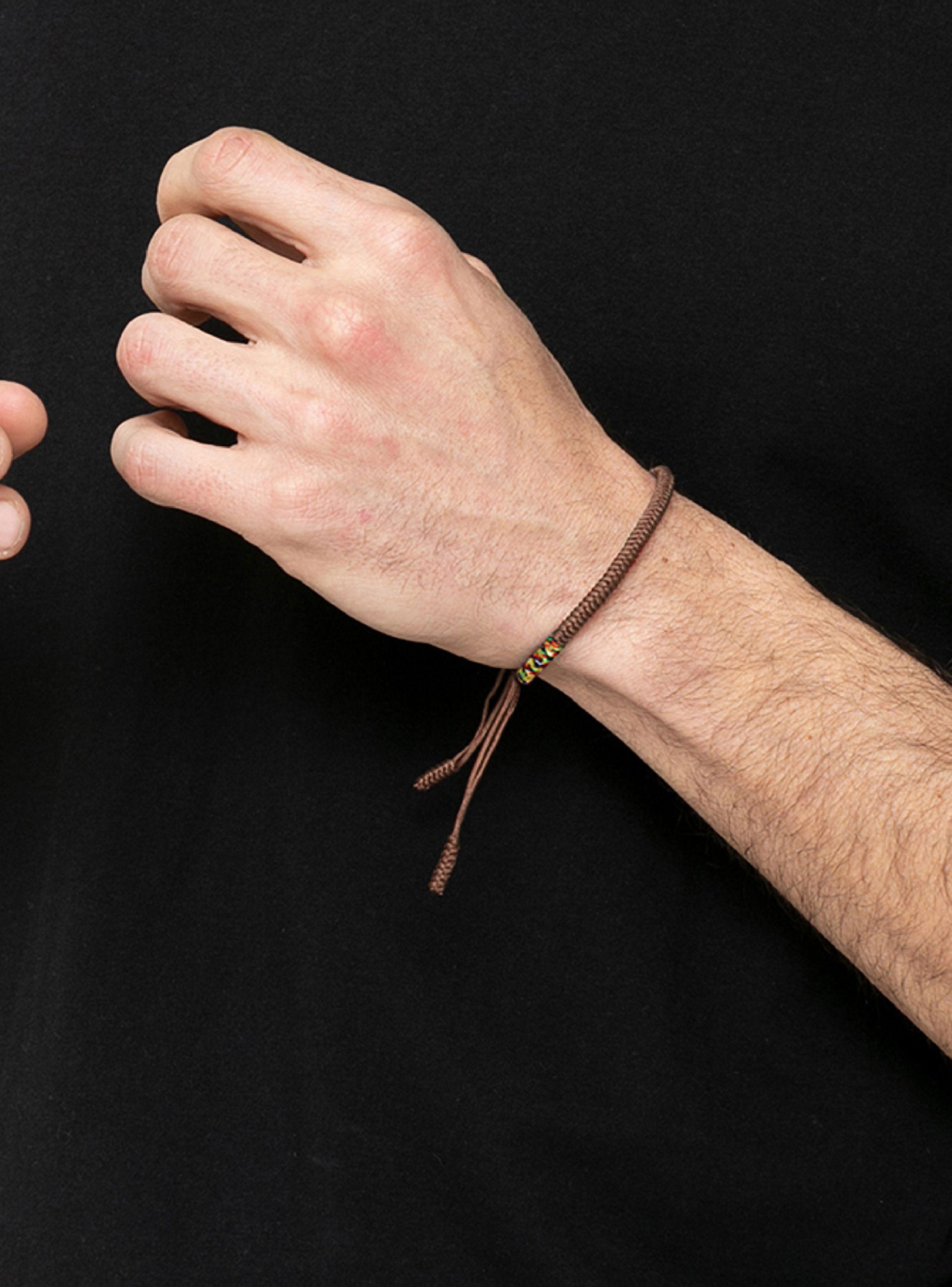 Pulsera Budista Para La Suerte Café Multicolor Unisex-3