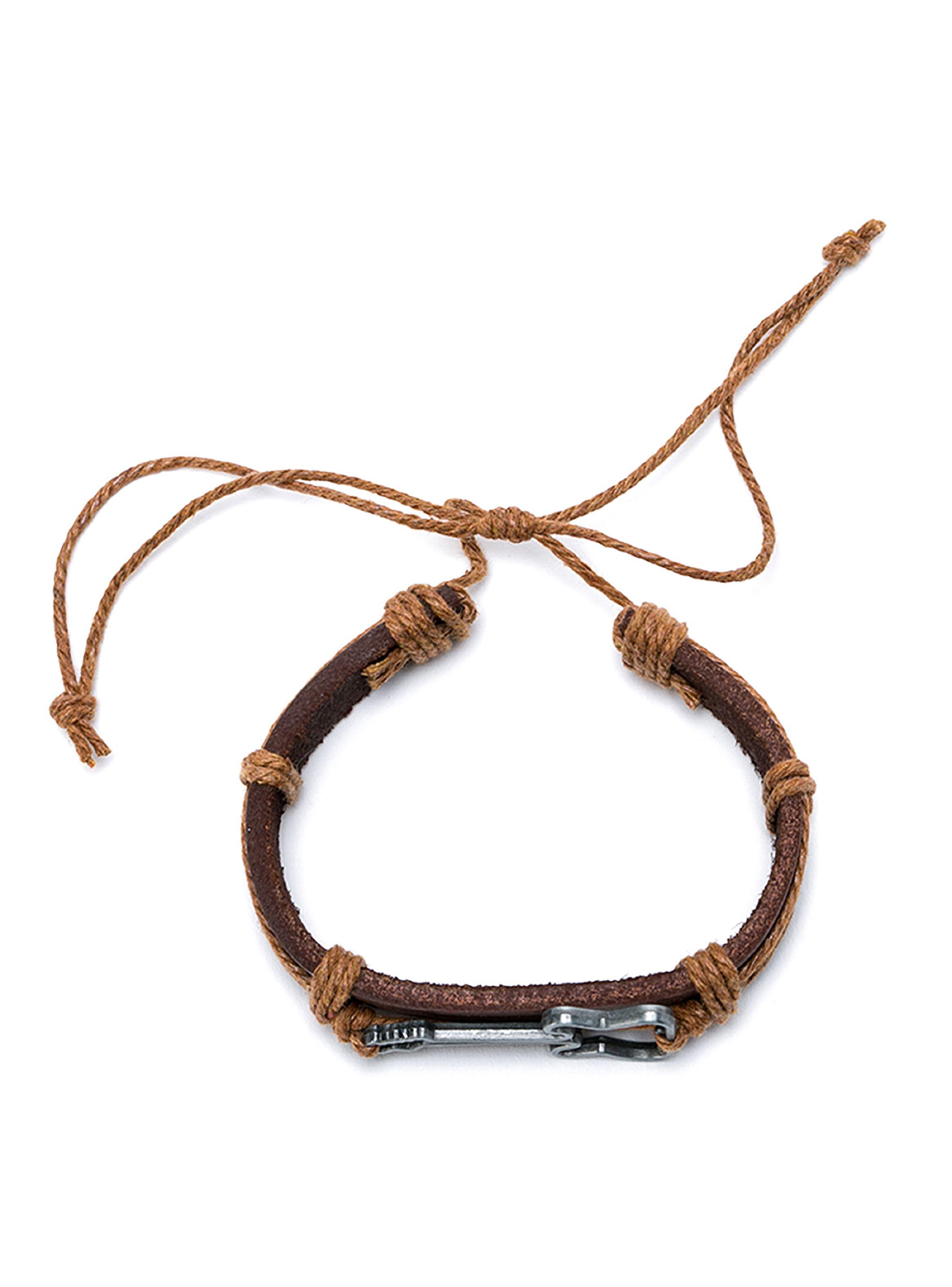 Pack 2 Pulsera Cuero con Guitarra y Pulsera Budista Roja y Beige-2