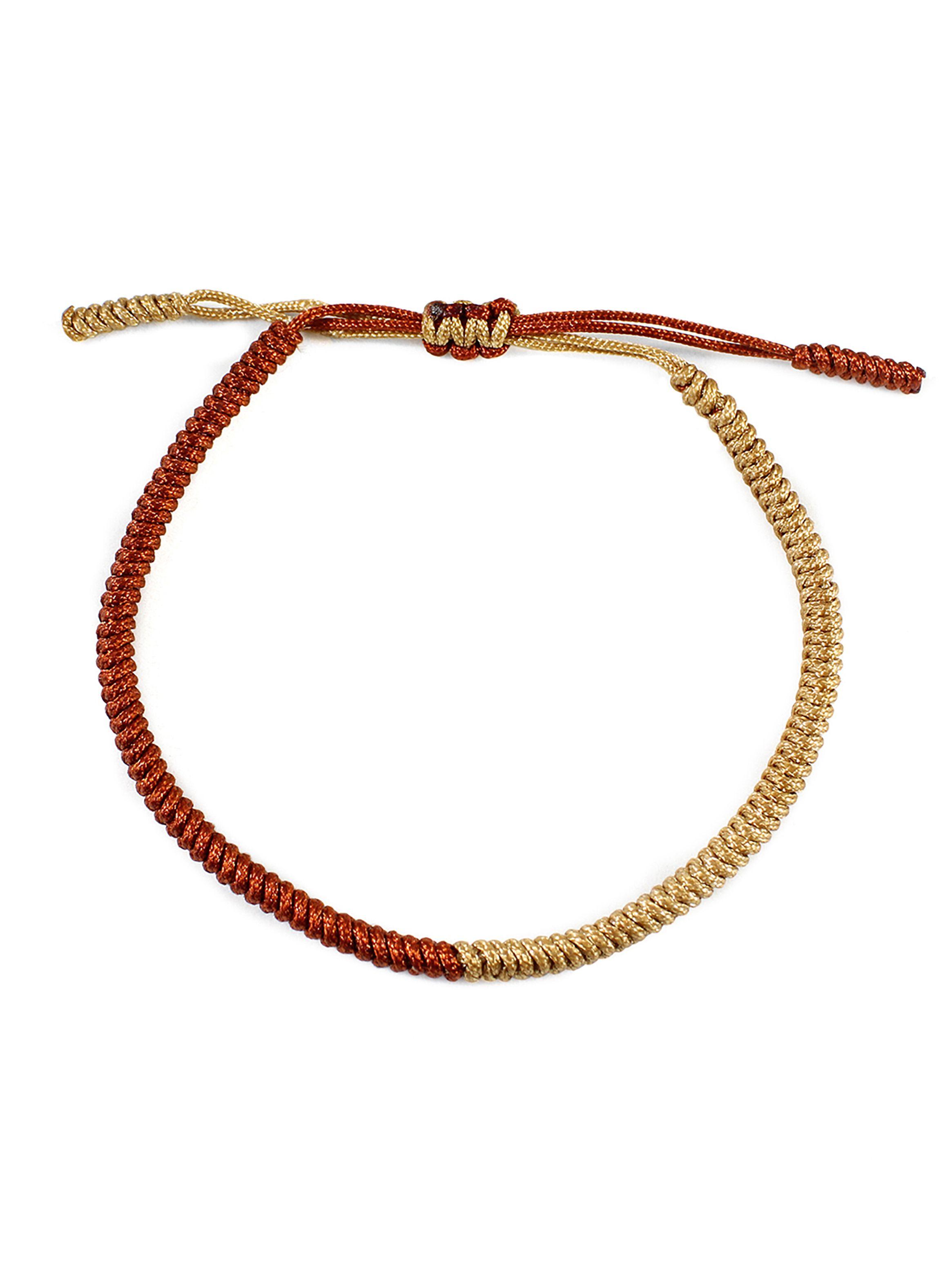 Pack 2 Pulsera Cuero con Guitarra y Pulsera Budista Roja y Beige-5