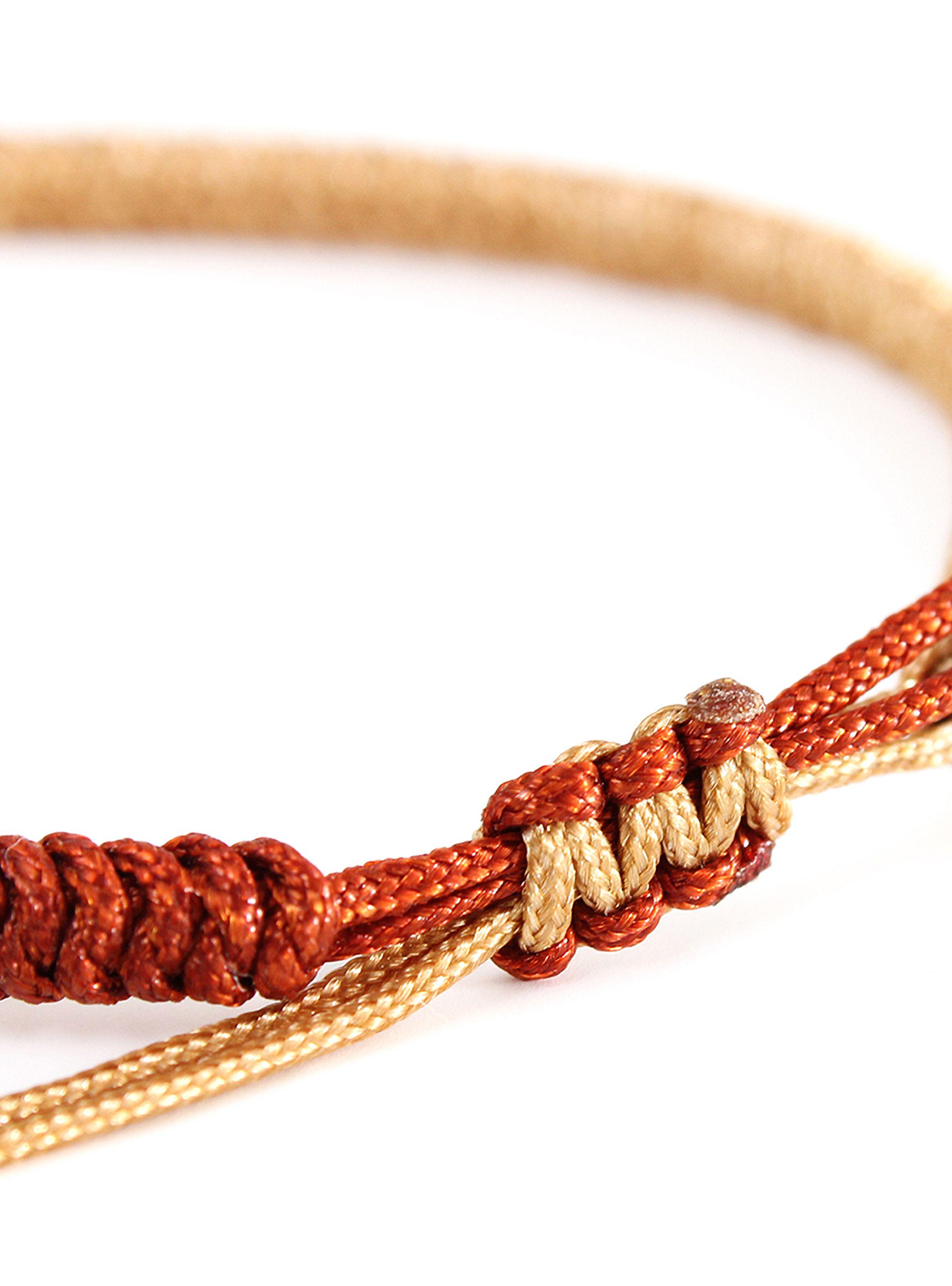 Pack 2 Pulsera Cuero con Guitarra y Pulsera Budista Roja y Beige-6
