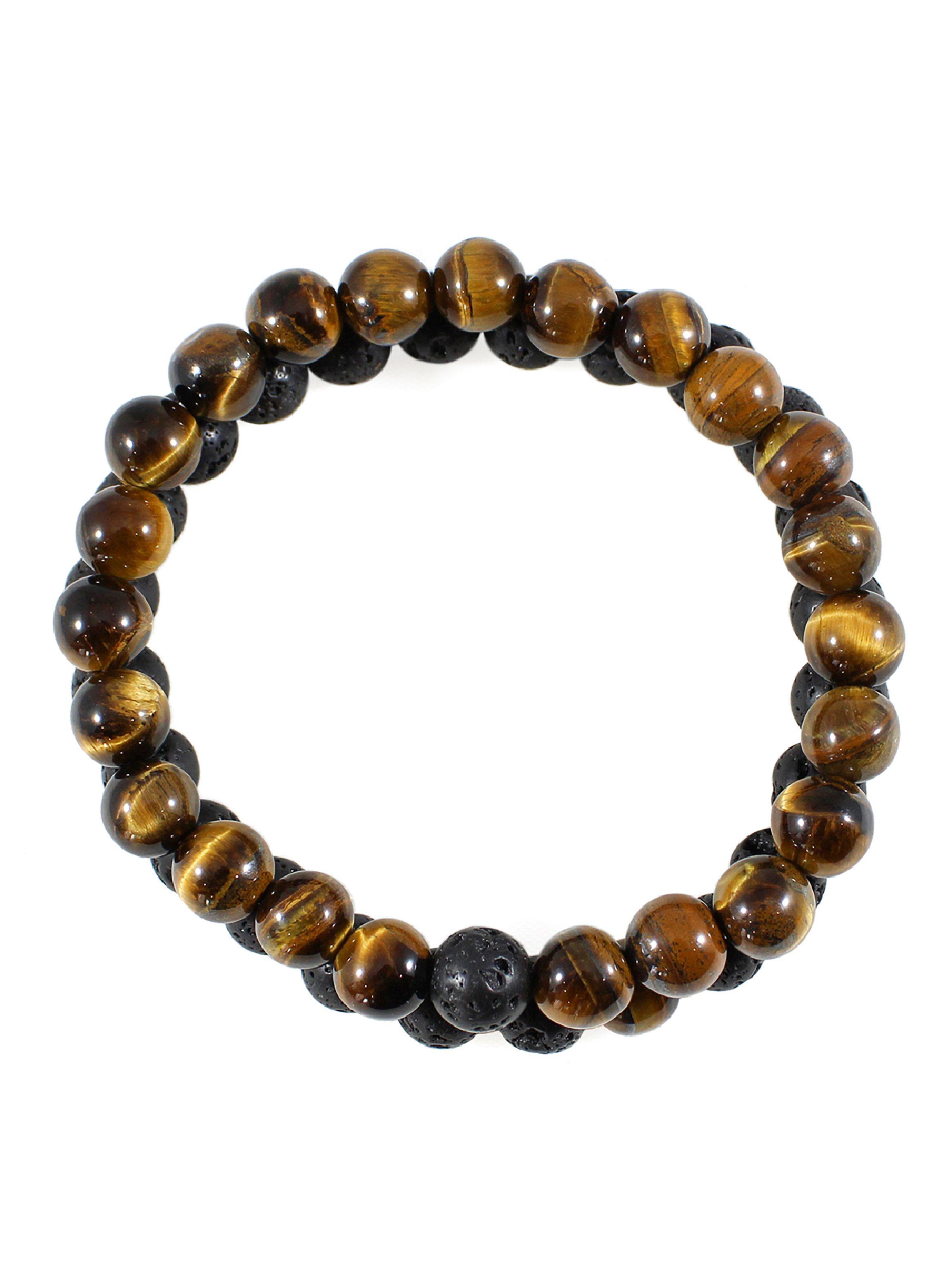 Pulseras Duo Combinable Piedras Ojo De Tigre-1