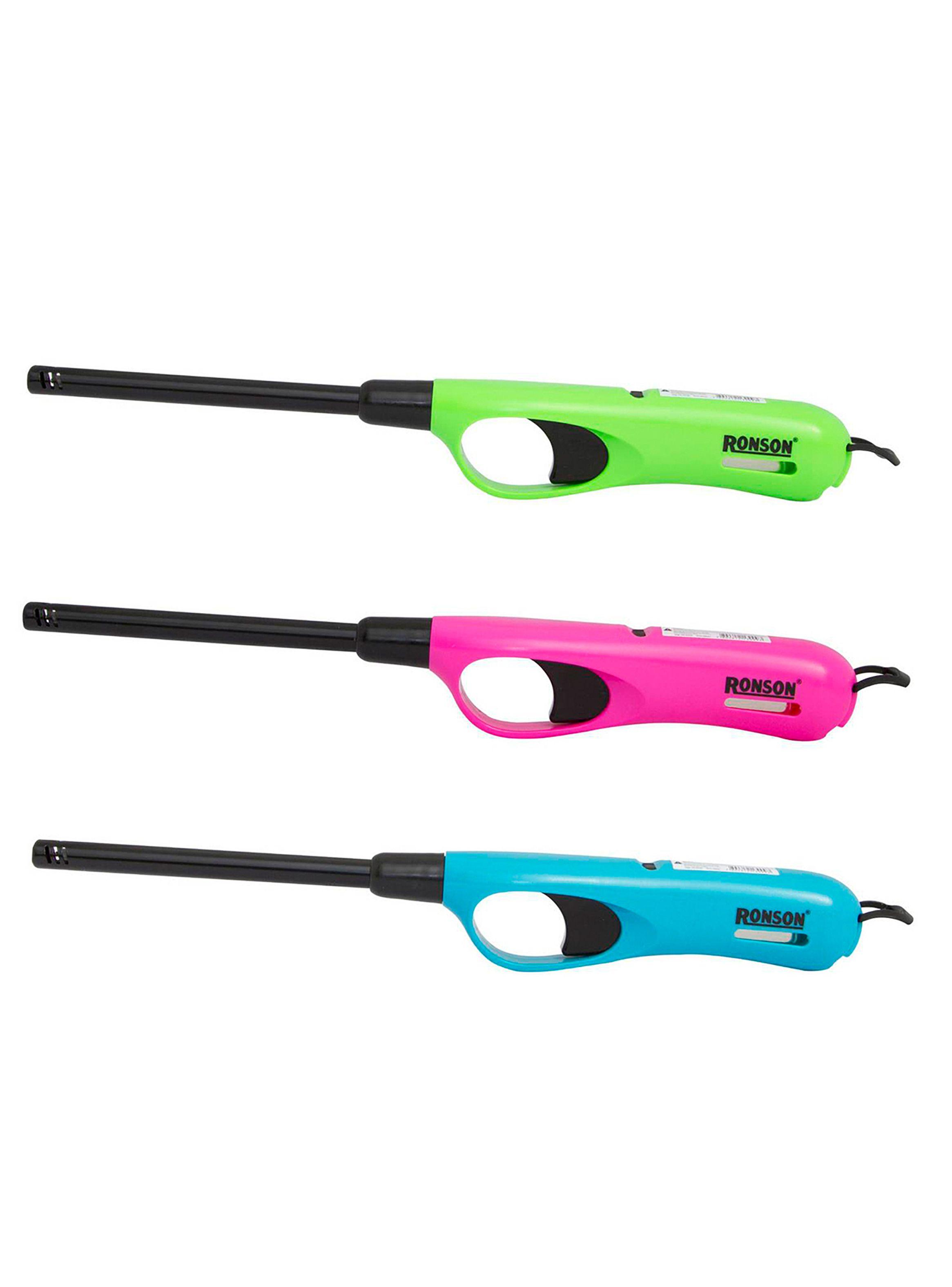 Encendedor Ronson Multipropósito Tubo Largo Con Gancho Verde-4