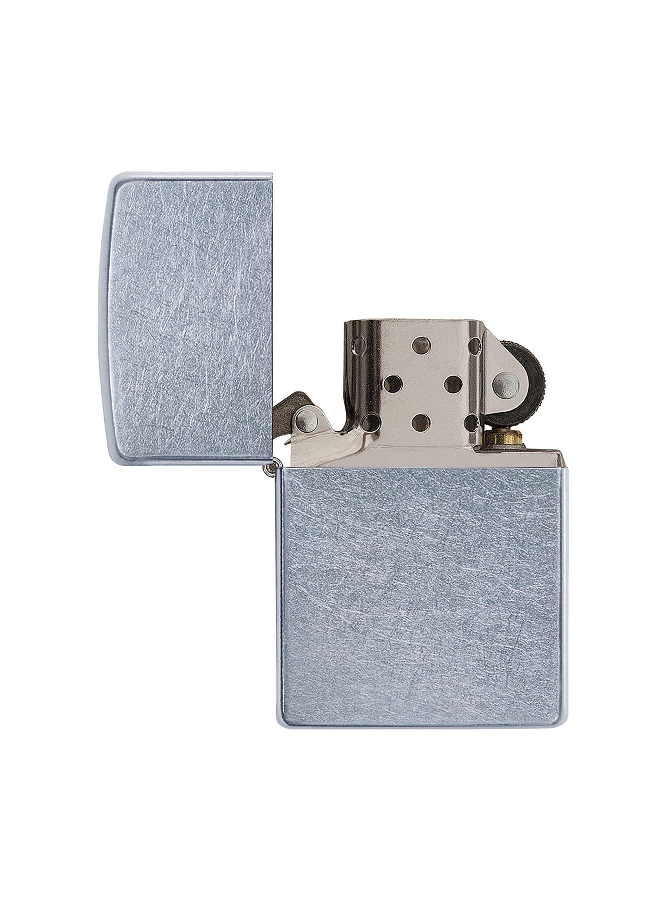 Encendedor Zippo Lighter Street Chrome Plateado-2