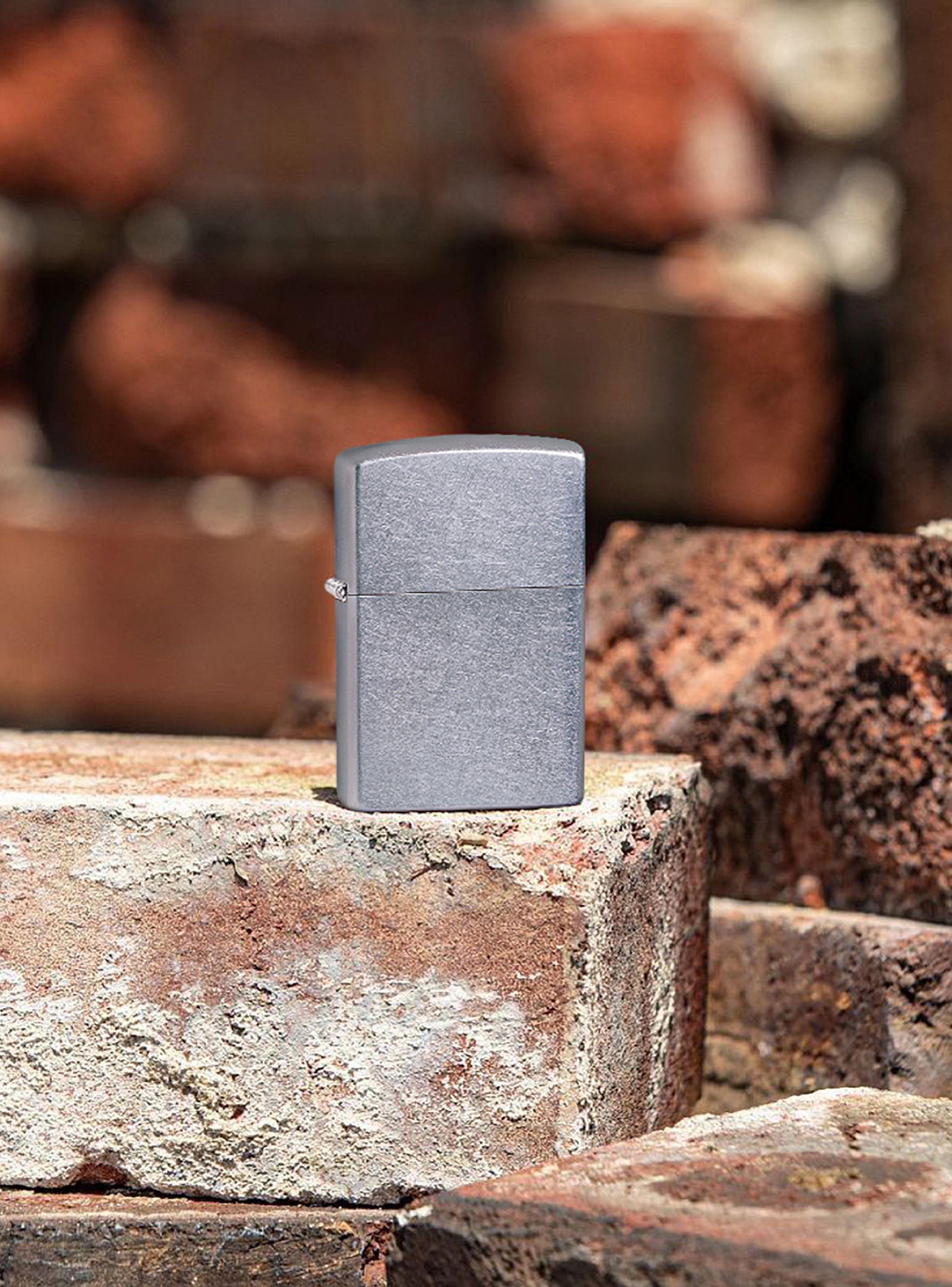 Encendedor Zippo Lighter Street Chrome Plateado-5