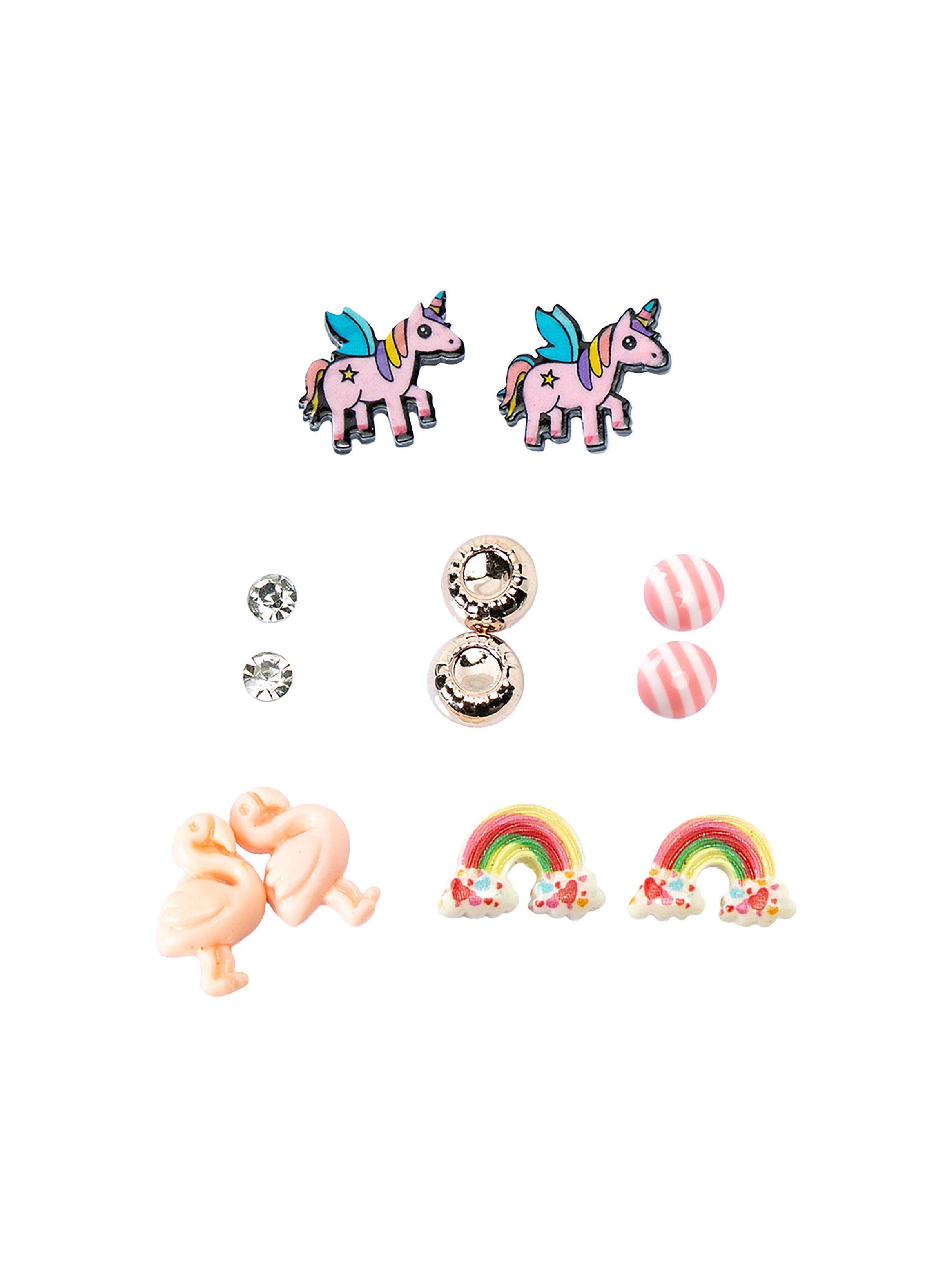 Set de Aretes Niñas Fantasia Unicornios Flamingos-0