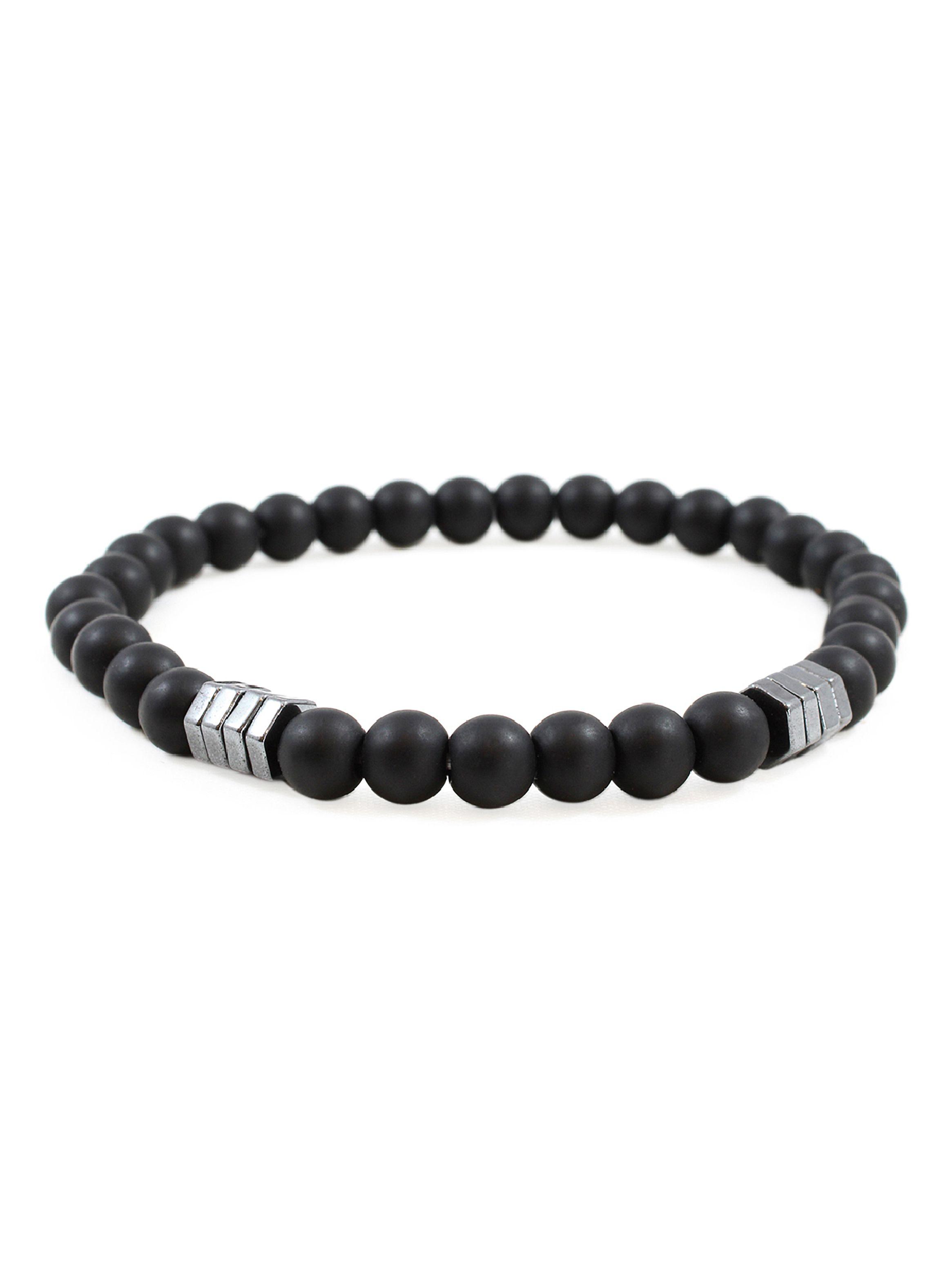Pulsera Piedras Naturales Ónix Mate con Hematita-0
