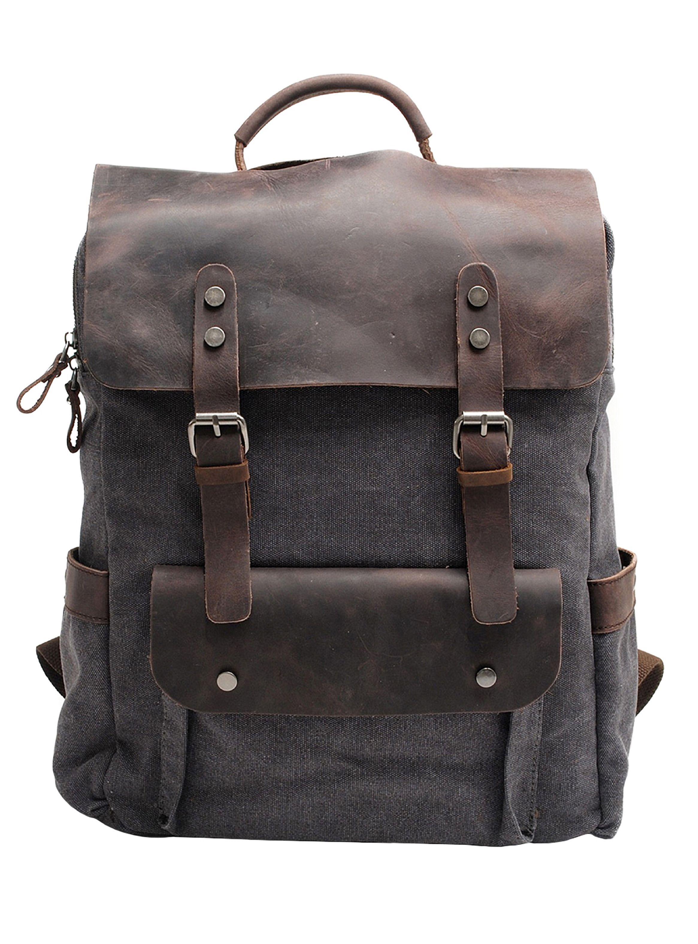 Mochila De Cuero Vintage Para Hombre-1