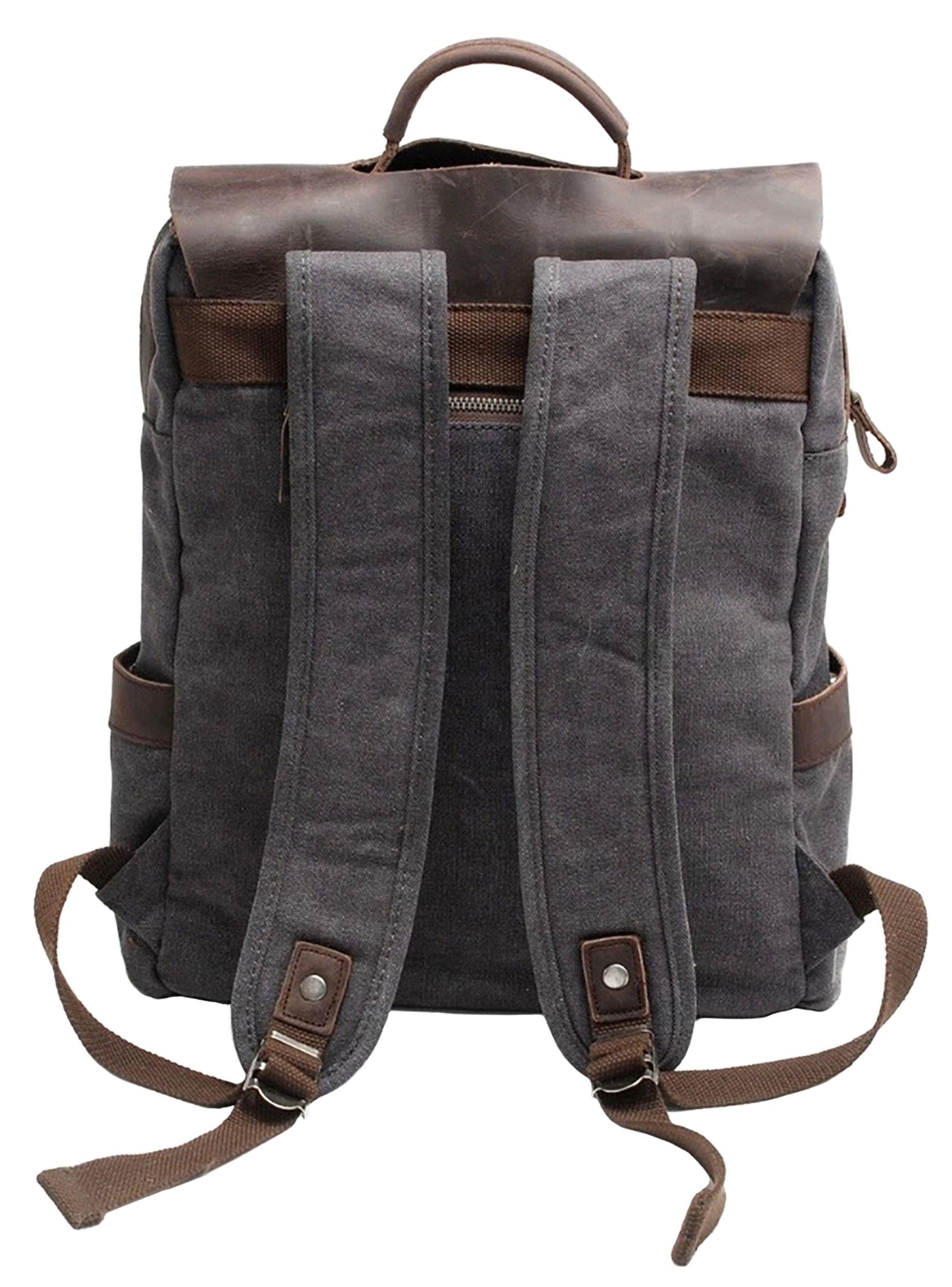 Mochila De Cuero Vintage Para Hombre-2