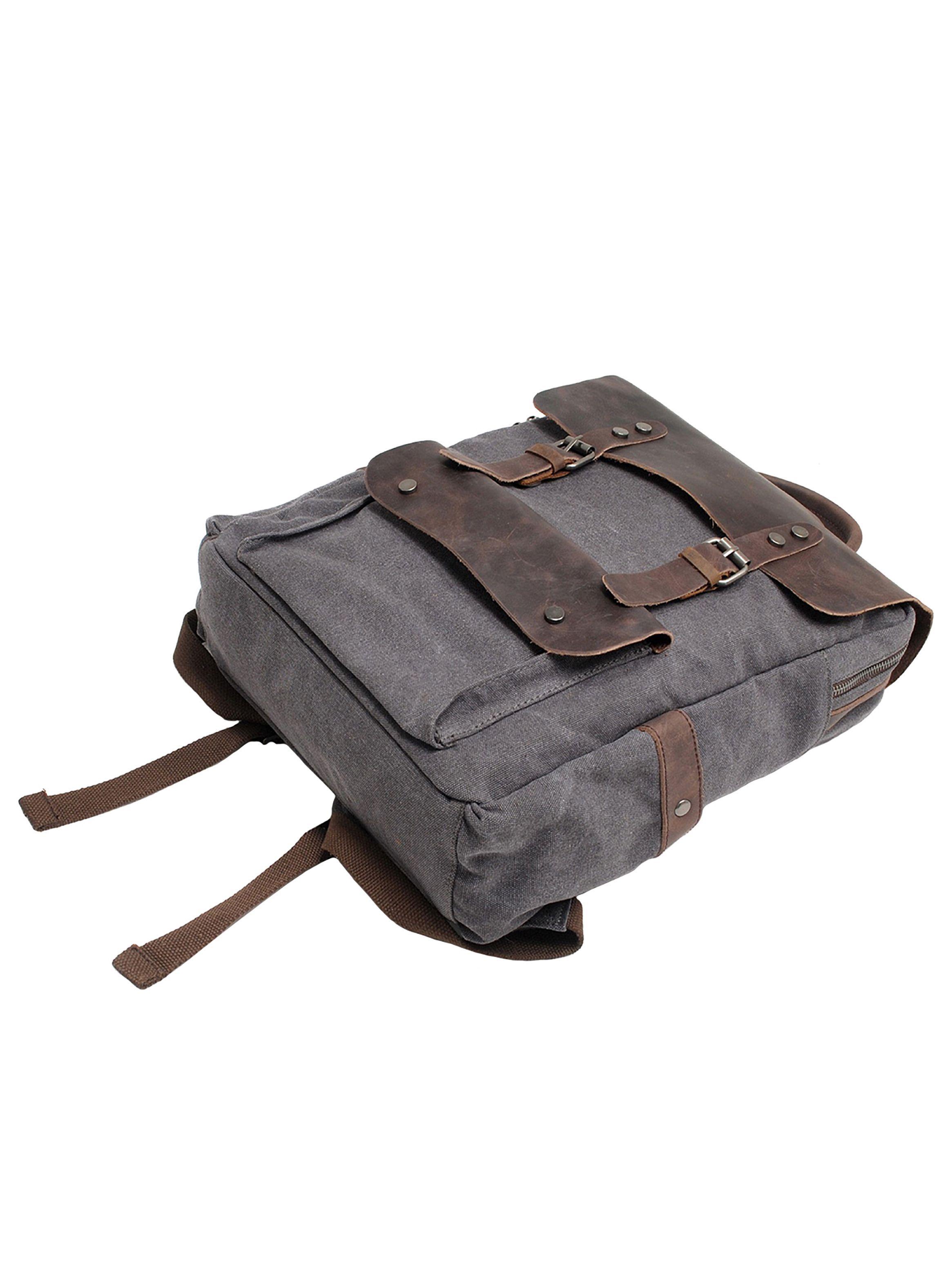 Mochila De Cuero Vintage Para Hombre-4