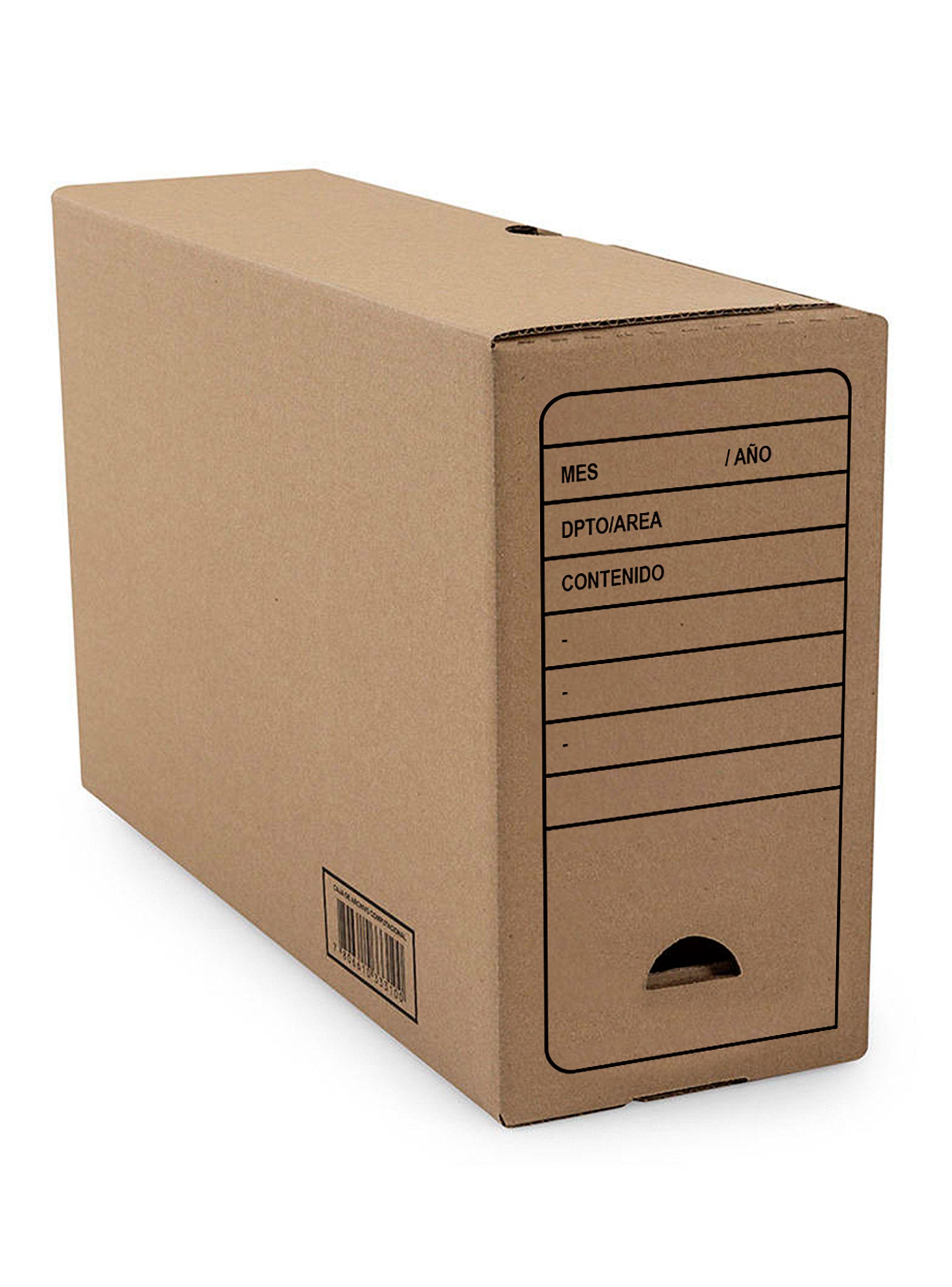 Caja Archivo Computación Cajas de Cartón Kraft Impresas x10 unds-0