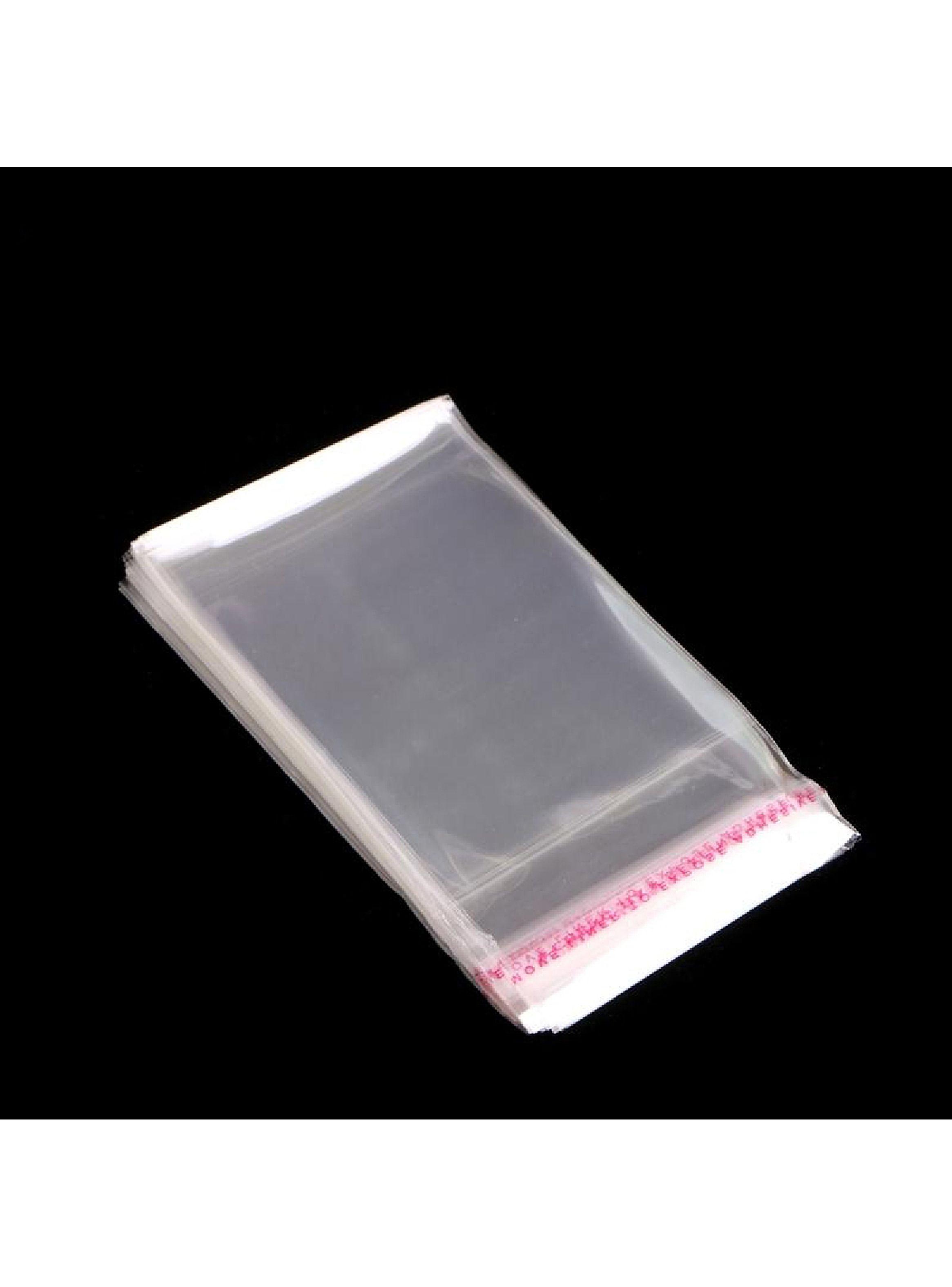 100 Bolsas Celofán Transparente 10x21 cm con adhesivo-3