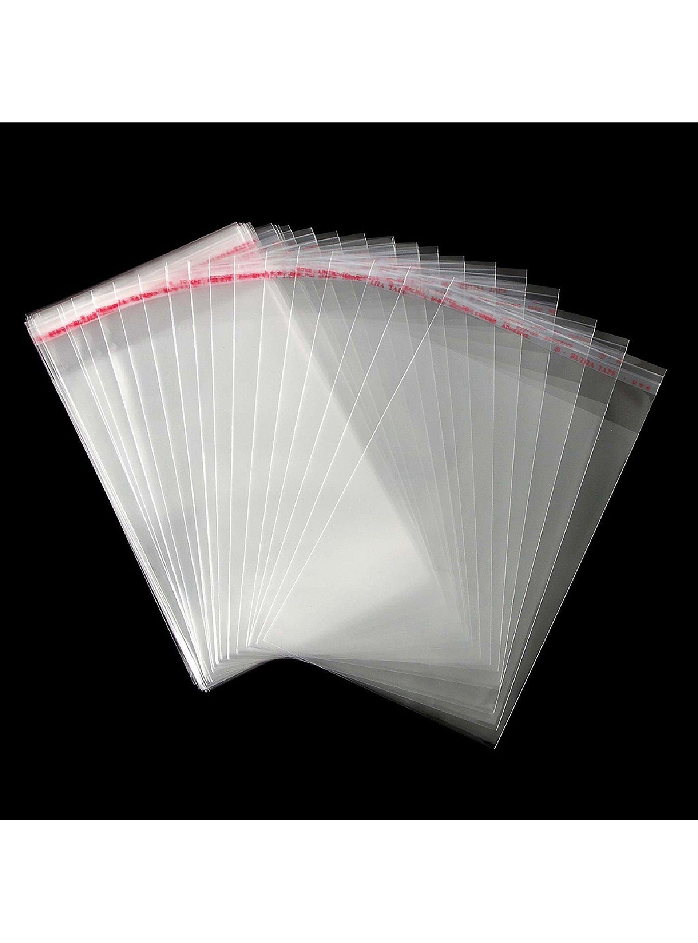 100 Bolsas Celofán Transparente 10x21 cm con adhesivo-5
