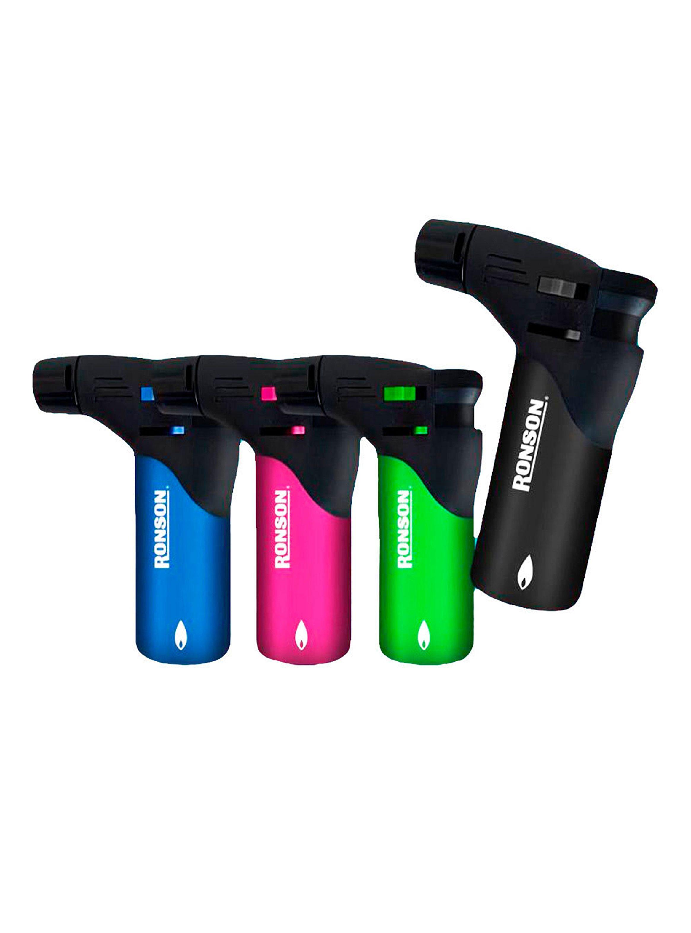 Encendedor Ronson Torch Soplete Azul Recargable-3