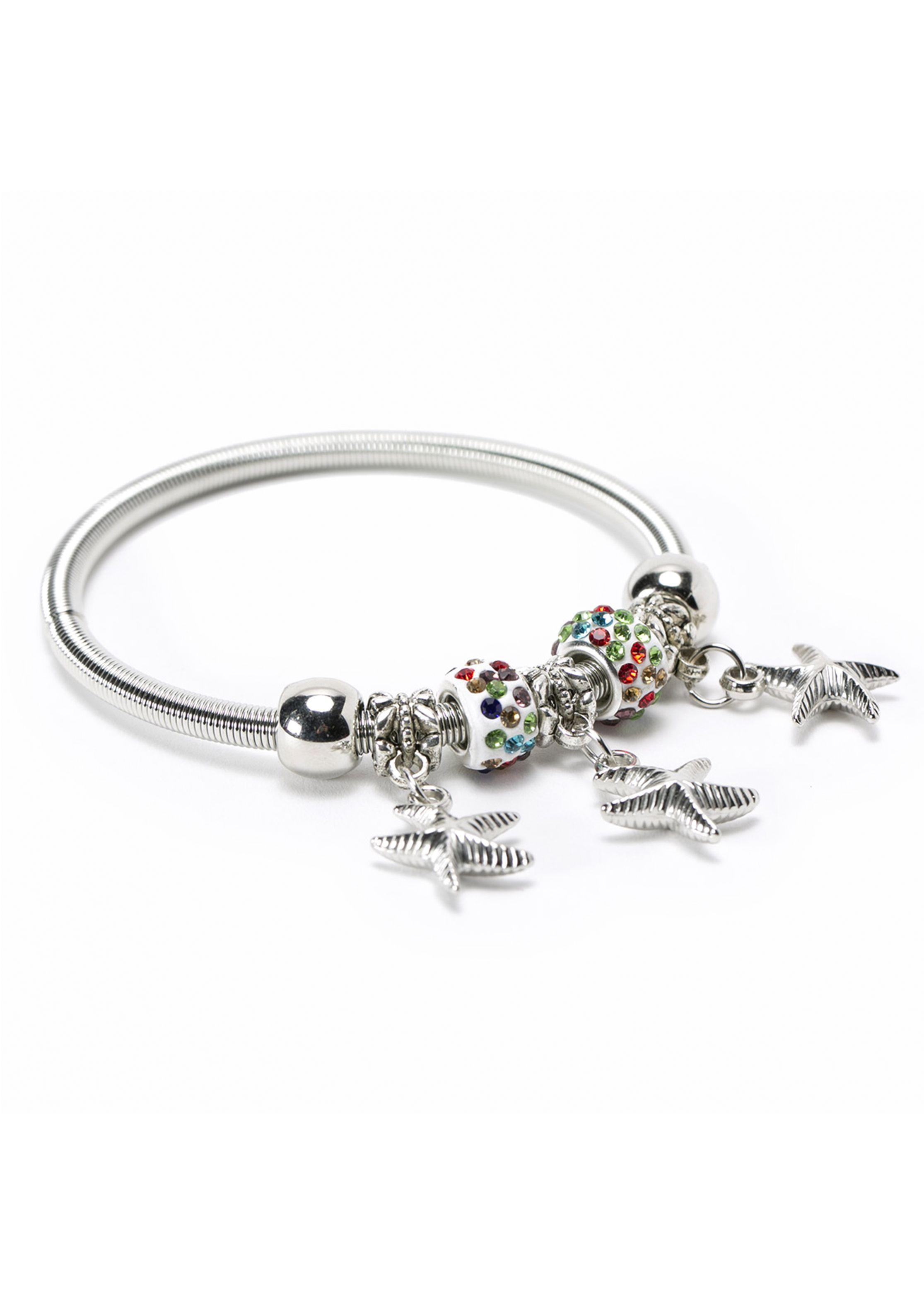 Pulsera Mujer Acero Colgante Estrellas Marinas-1