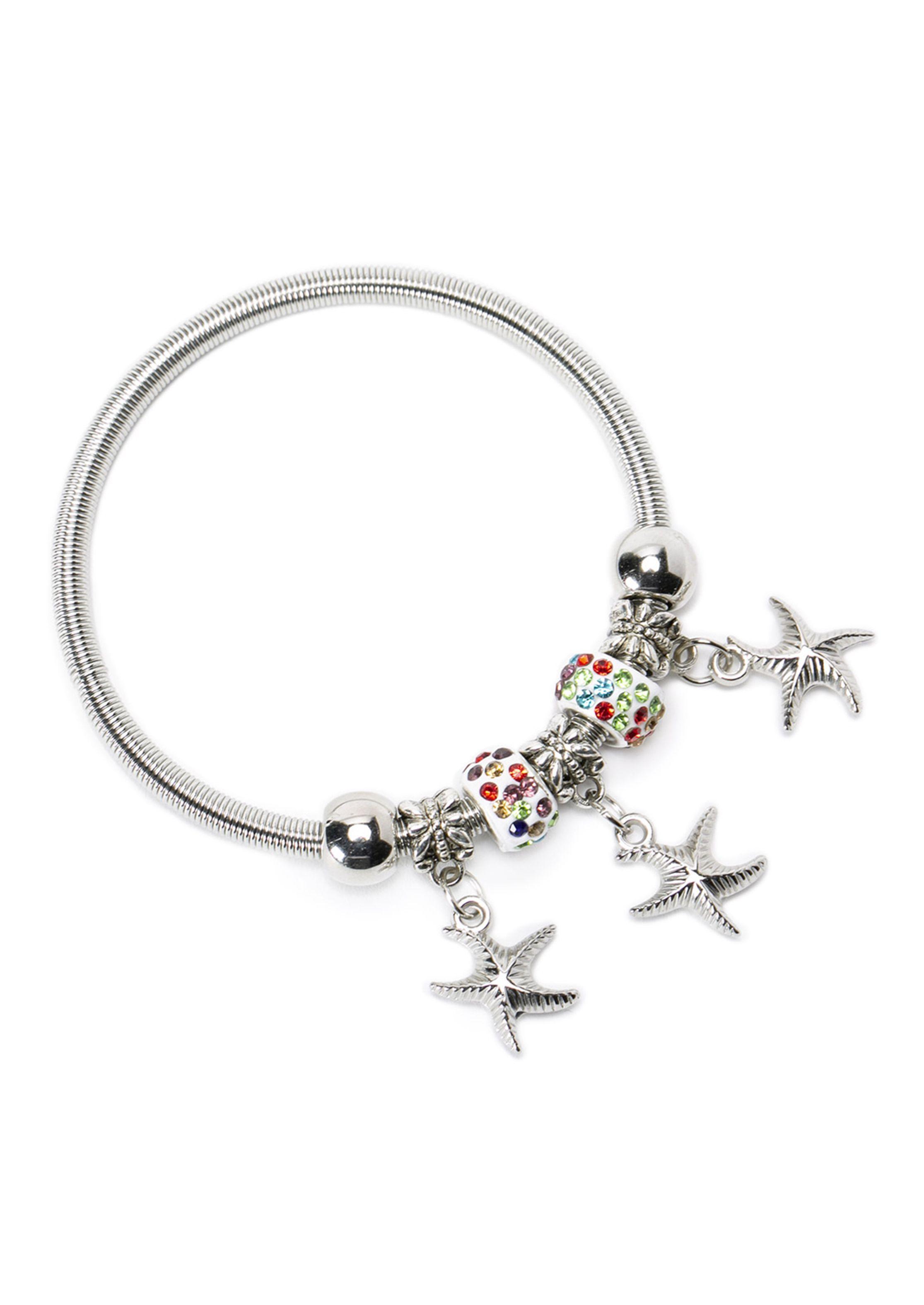 Pulsera Mujer Acero Colgante Estrellas Marinas-0