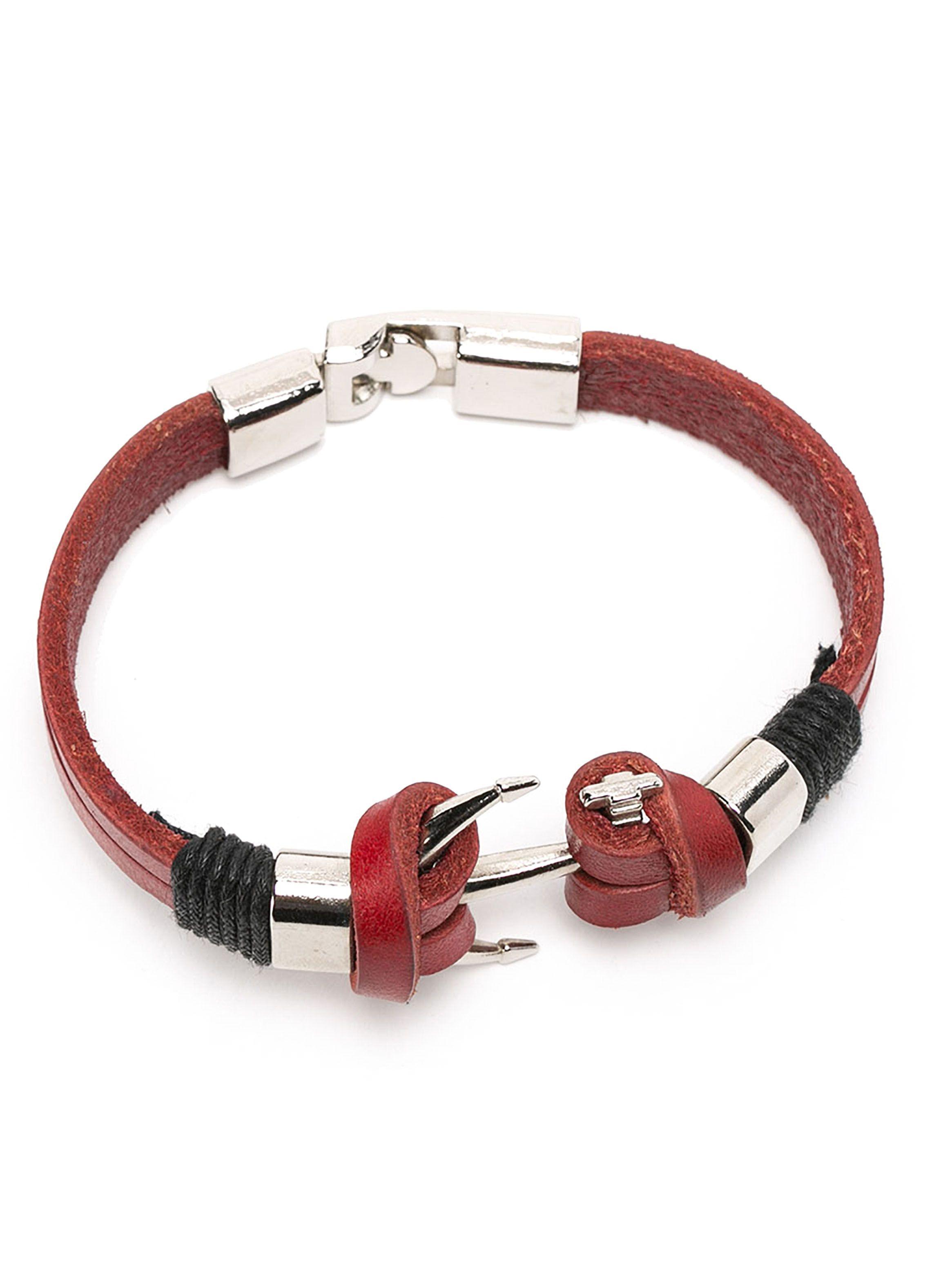 Pulsera Roja de Ancla Hombre Mujer-1