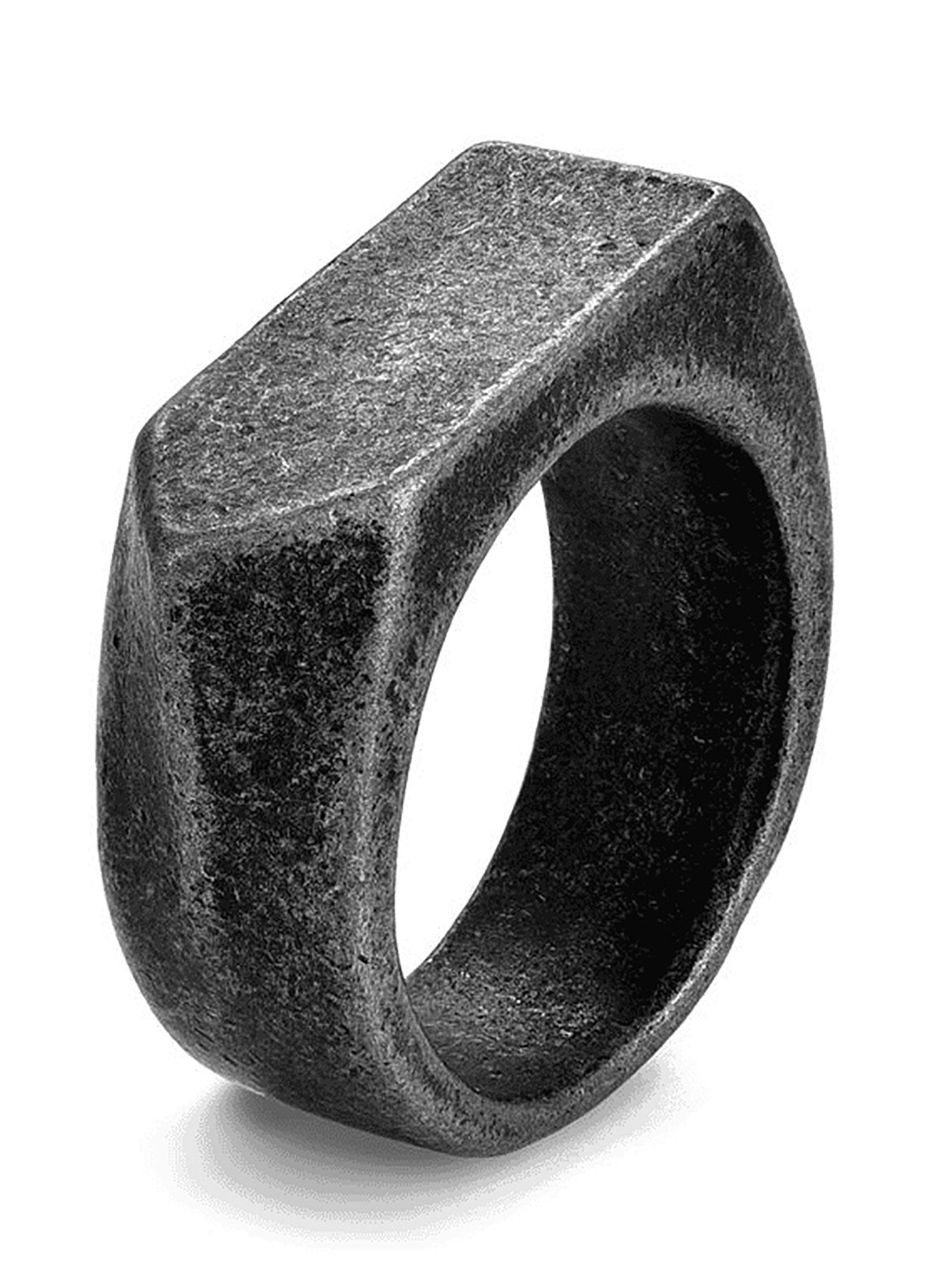Anillos Plateado Hombre Envejecido Plano Sello Flecha Talla 10-0