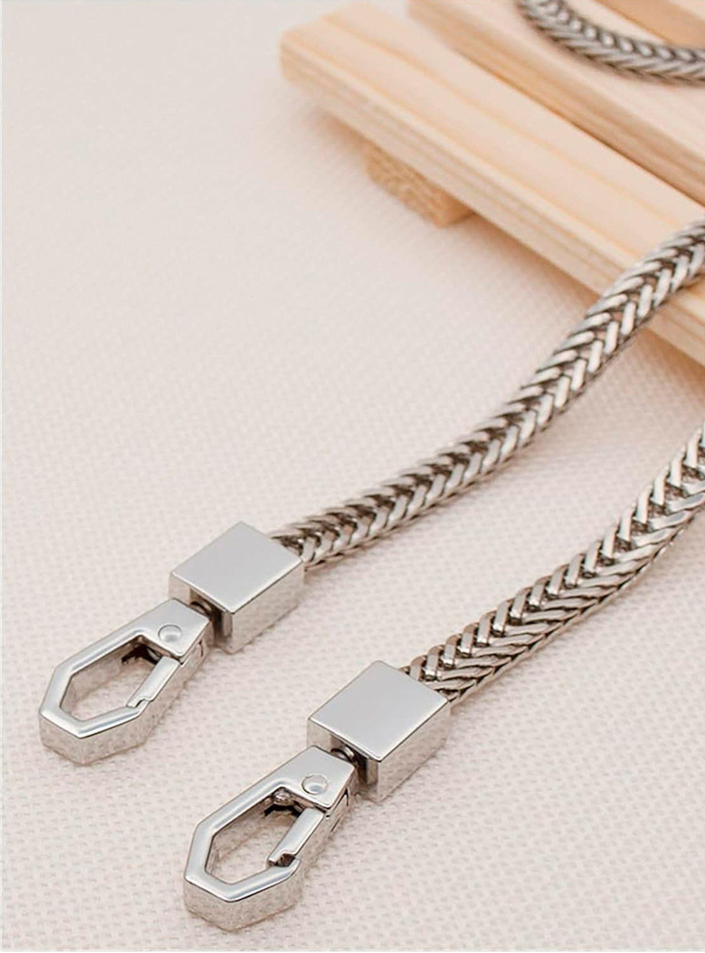 Llavero Cadena con Ganchos para Pantalón en Acero Plateado-6