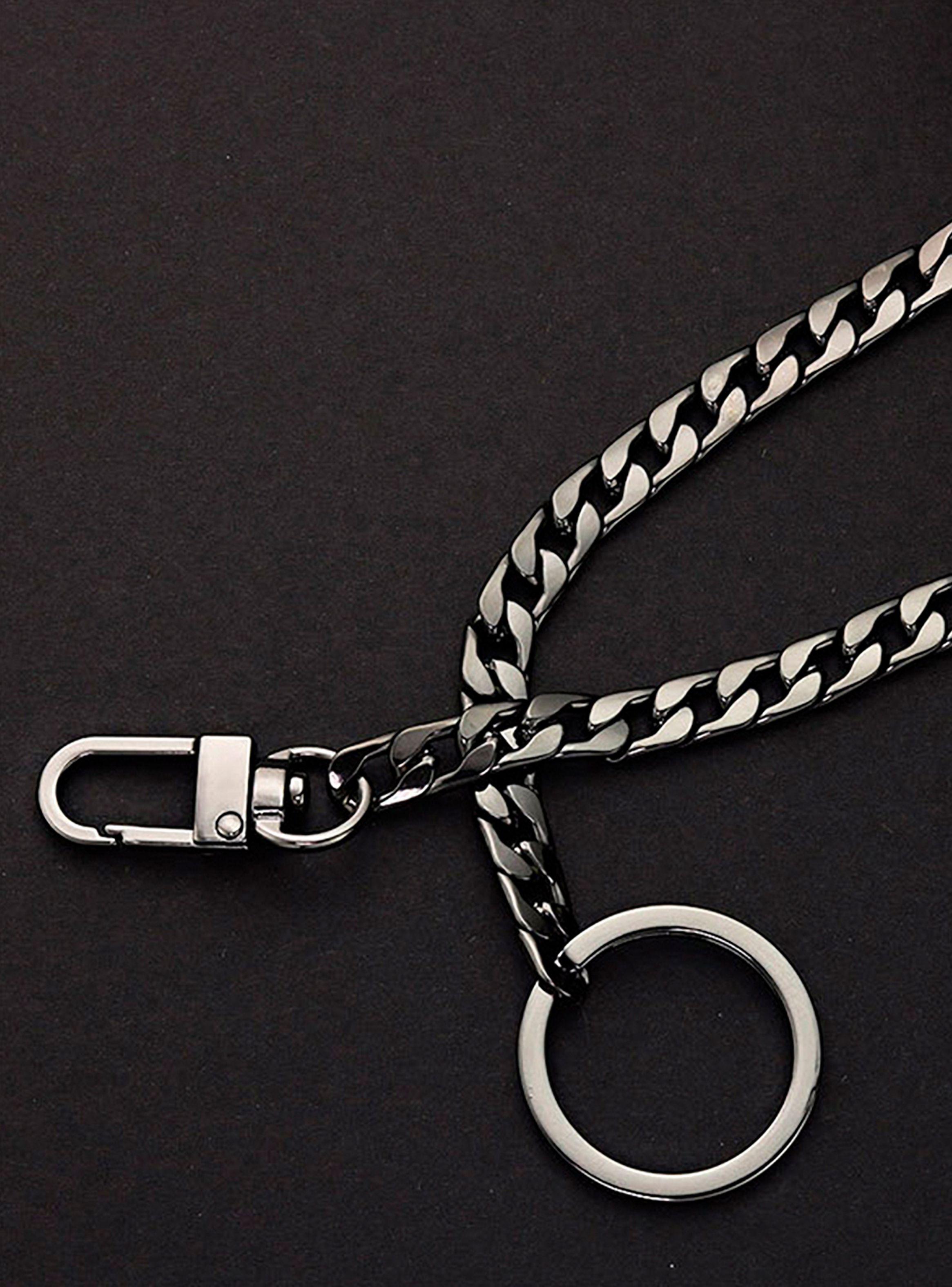 Llavero Cadena Metal Plateada para Pantalón-4