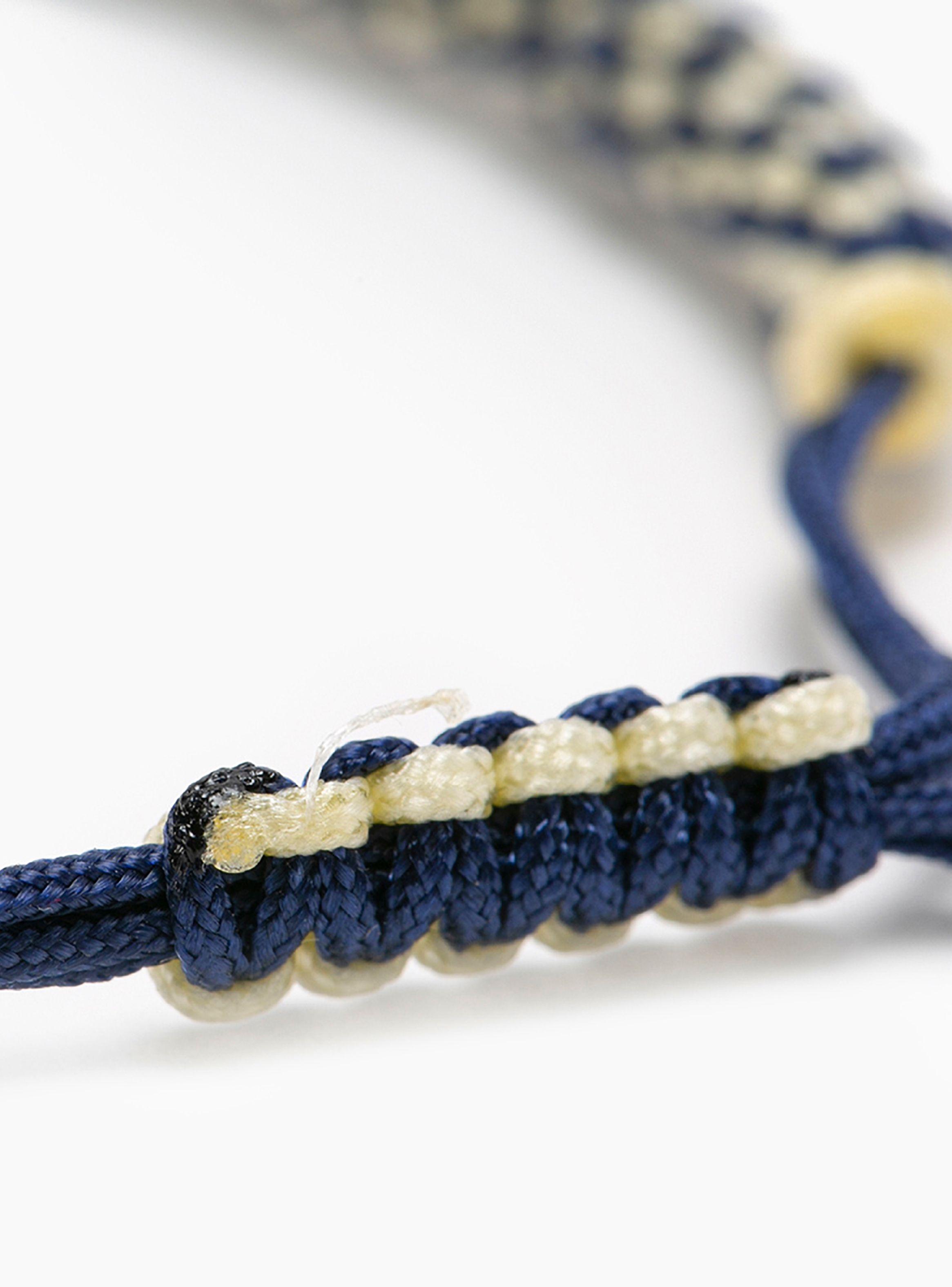 Pulsera Budista Combinado Azul Y Blanco Unisex-2