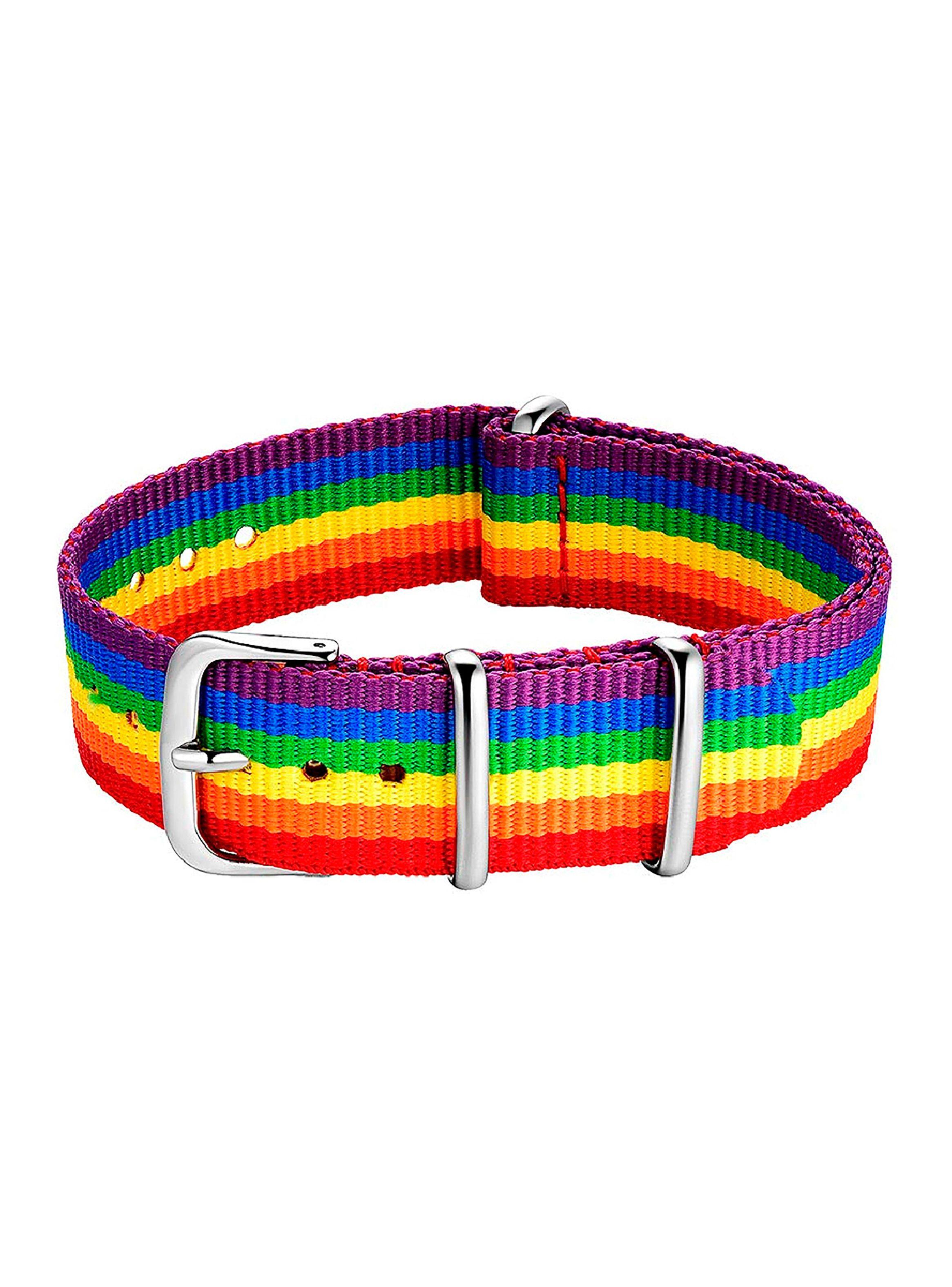 Pulseras Unisex Brazalete Multicolor Pride con Hebilla-0