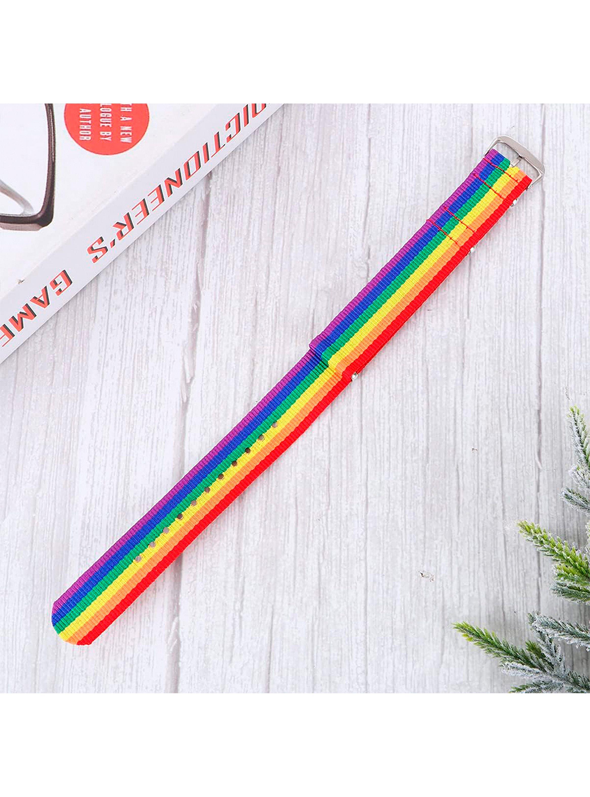 Pulseras Unisex Brazalete Multicolor Pride con Hebilla-6