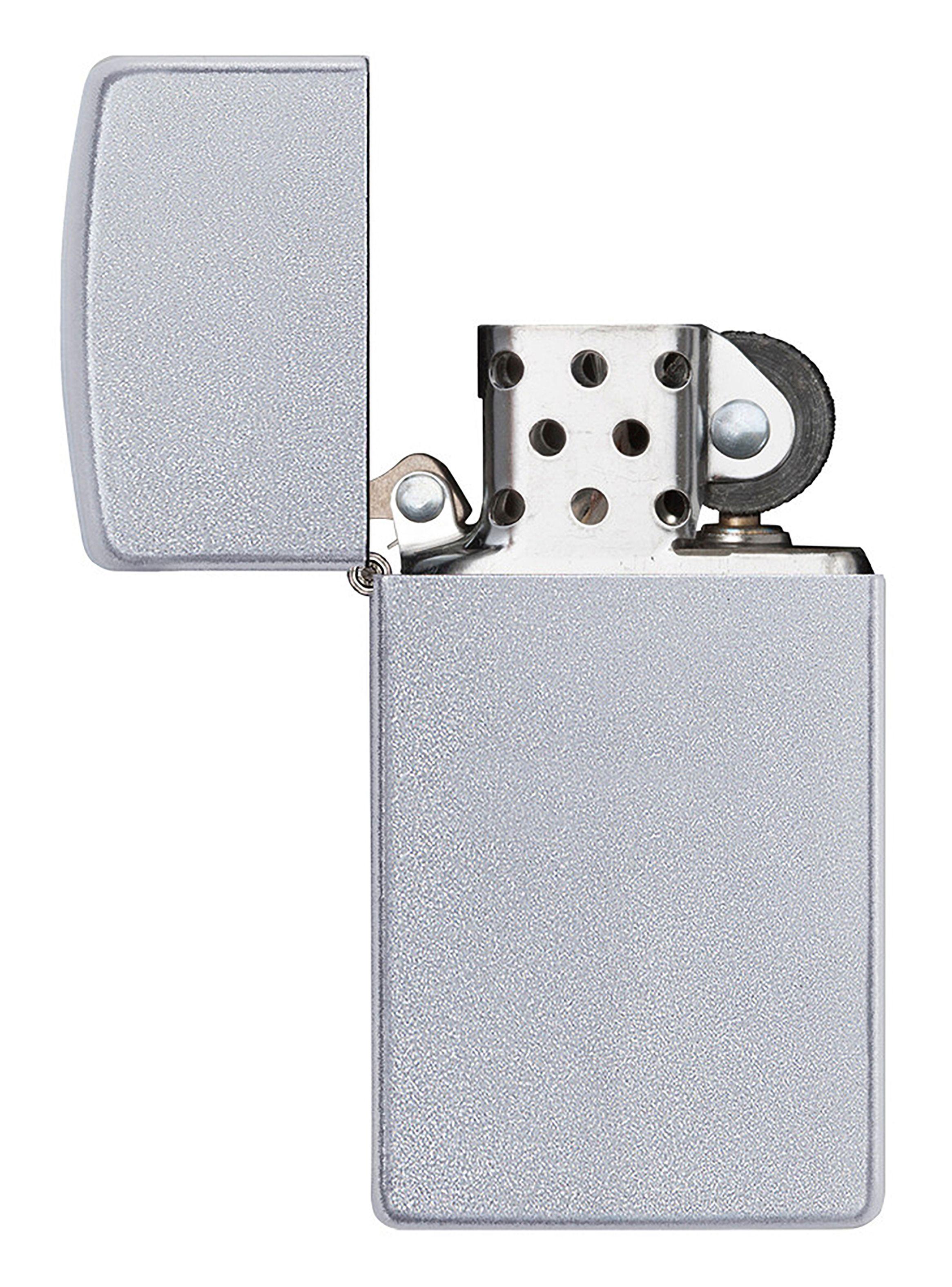 Encendedor Zippo Lighter Slim Satin Chrome Plateado-2