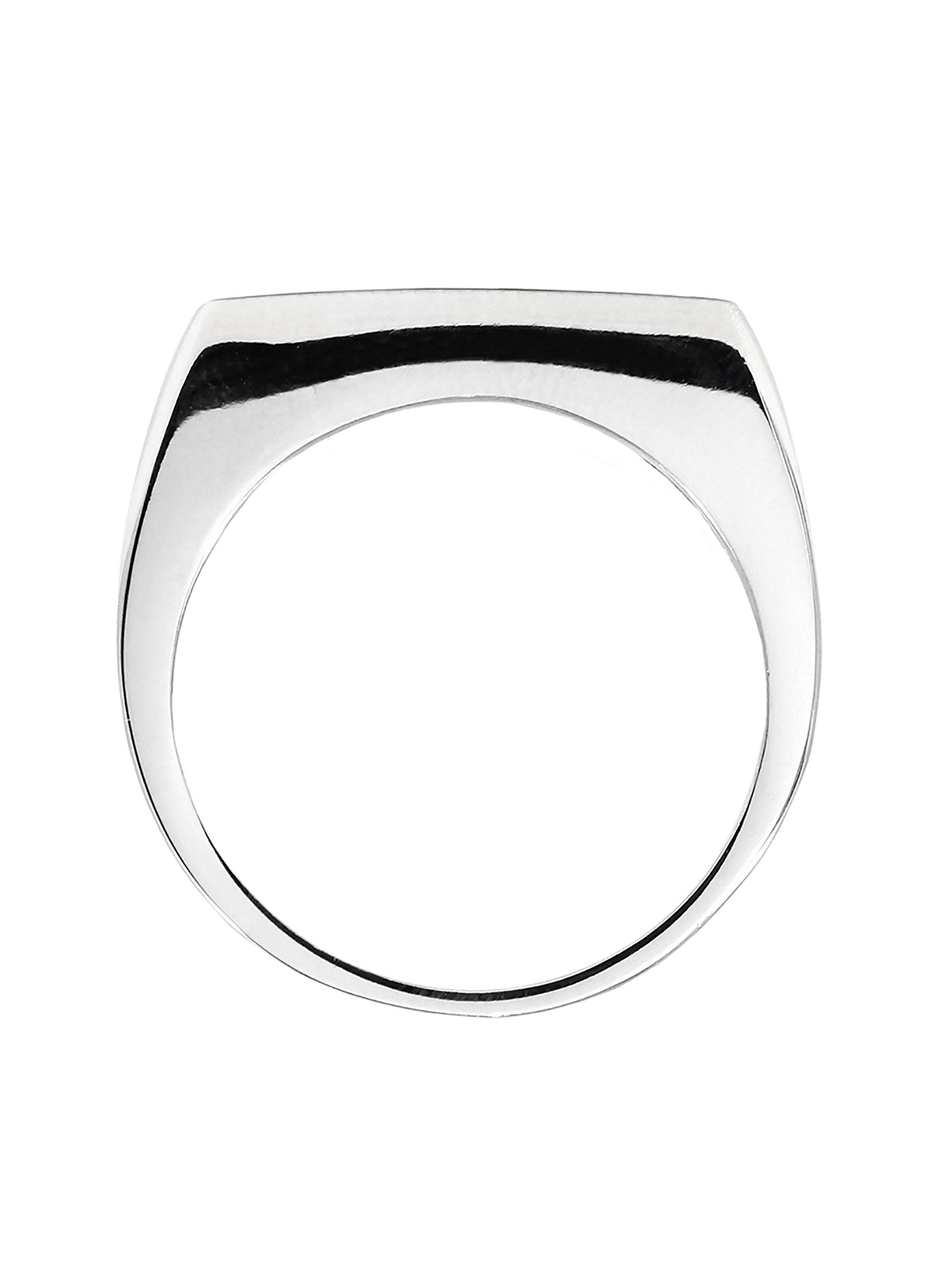 Anillo Acero Rectangular Tope Plano color Plateado Talla 12-2