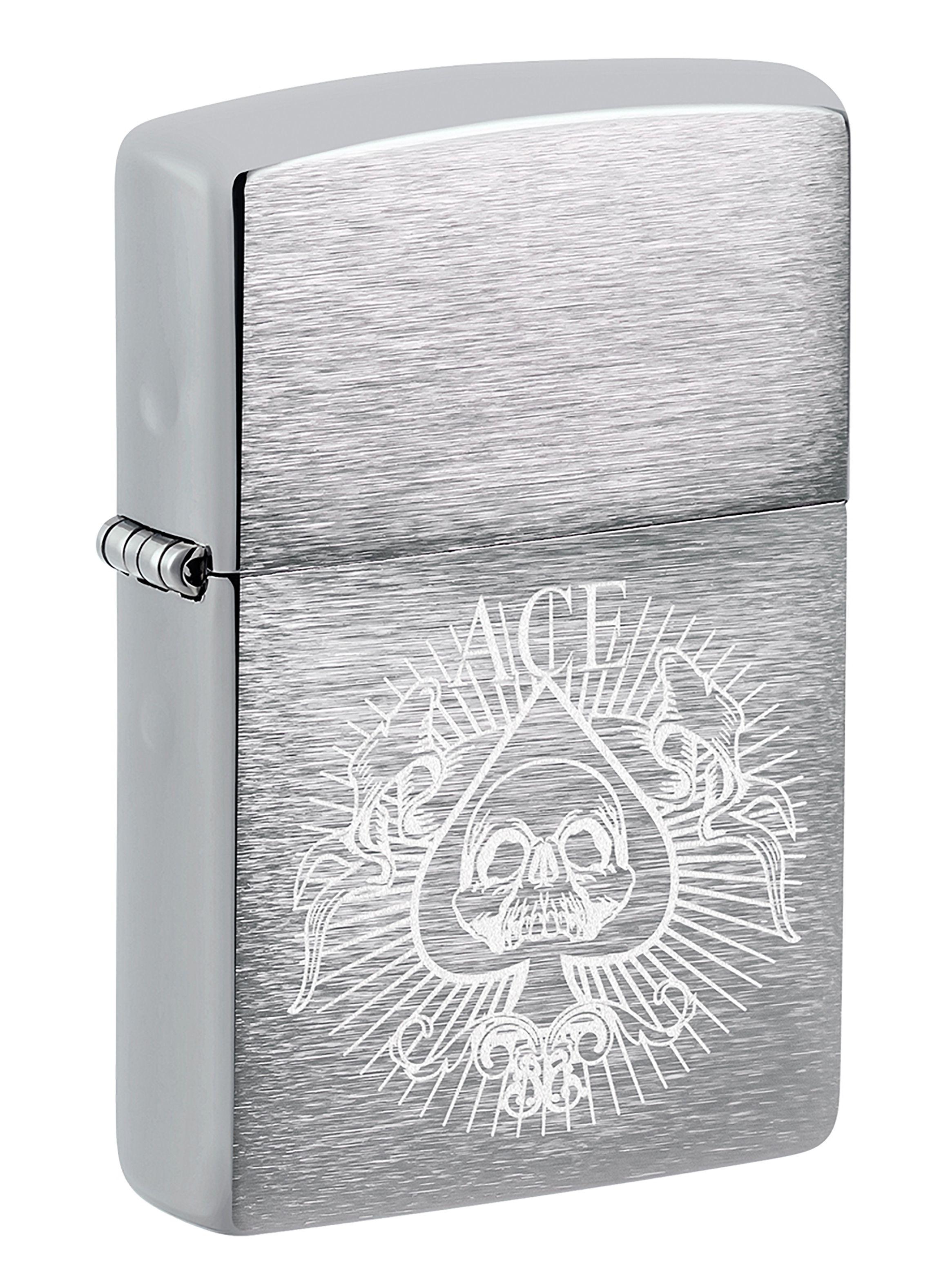 Encendedor Zippo Lighter Spade Skull Design As Calavera-0