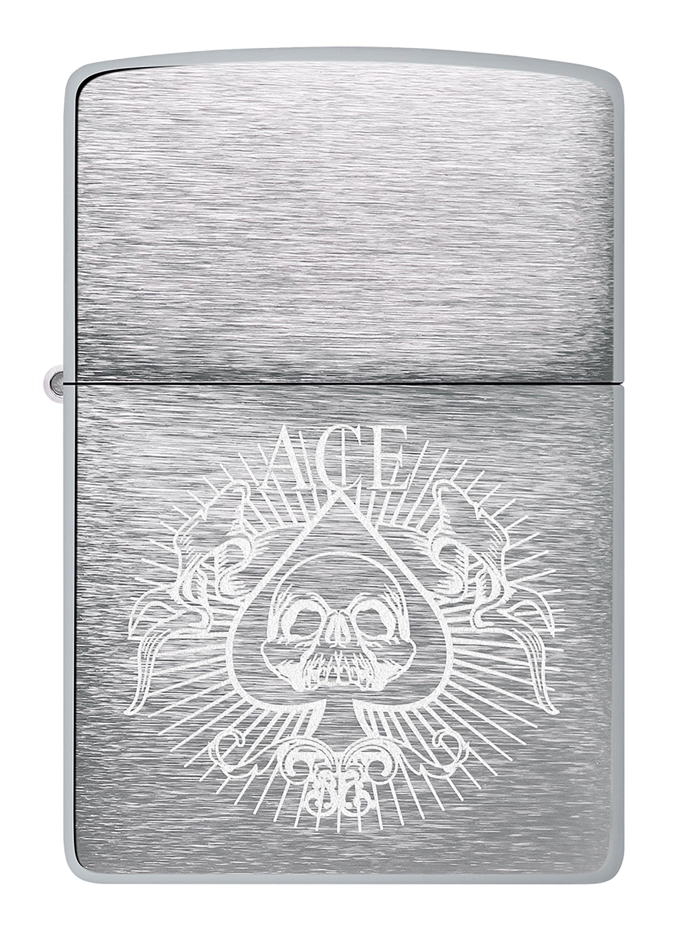 Encendedor Zippo Lighter Spade Skull Design As Calavera-1