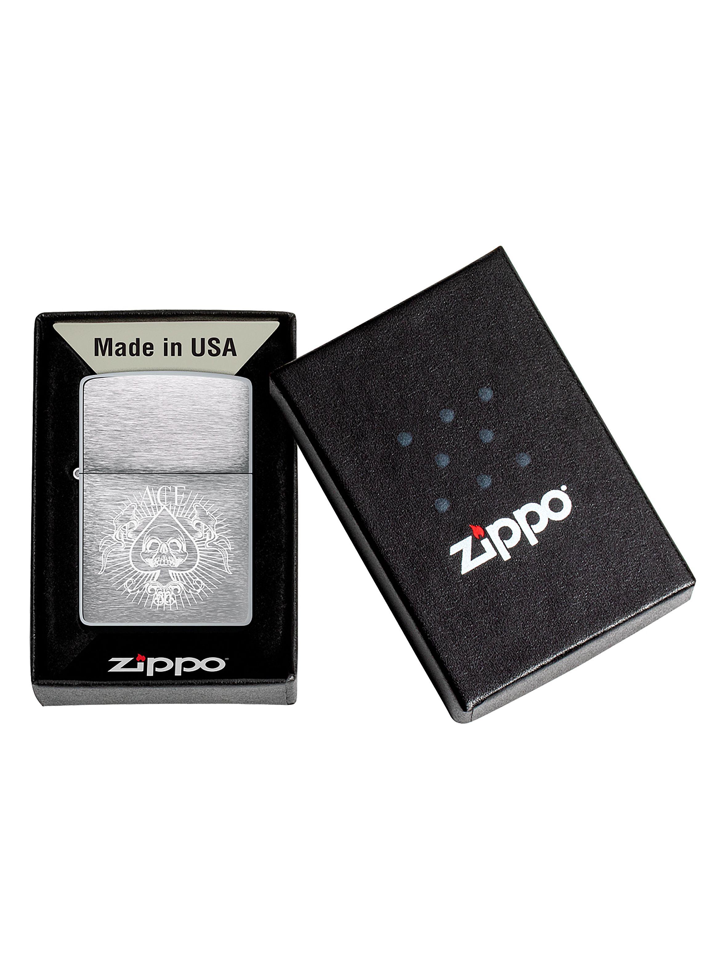 Encendedor Zippo Lighter Spade Skull Design As Calavera-4