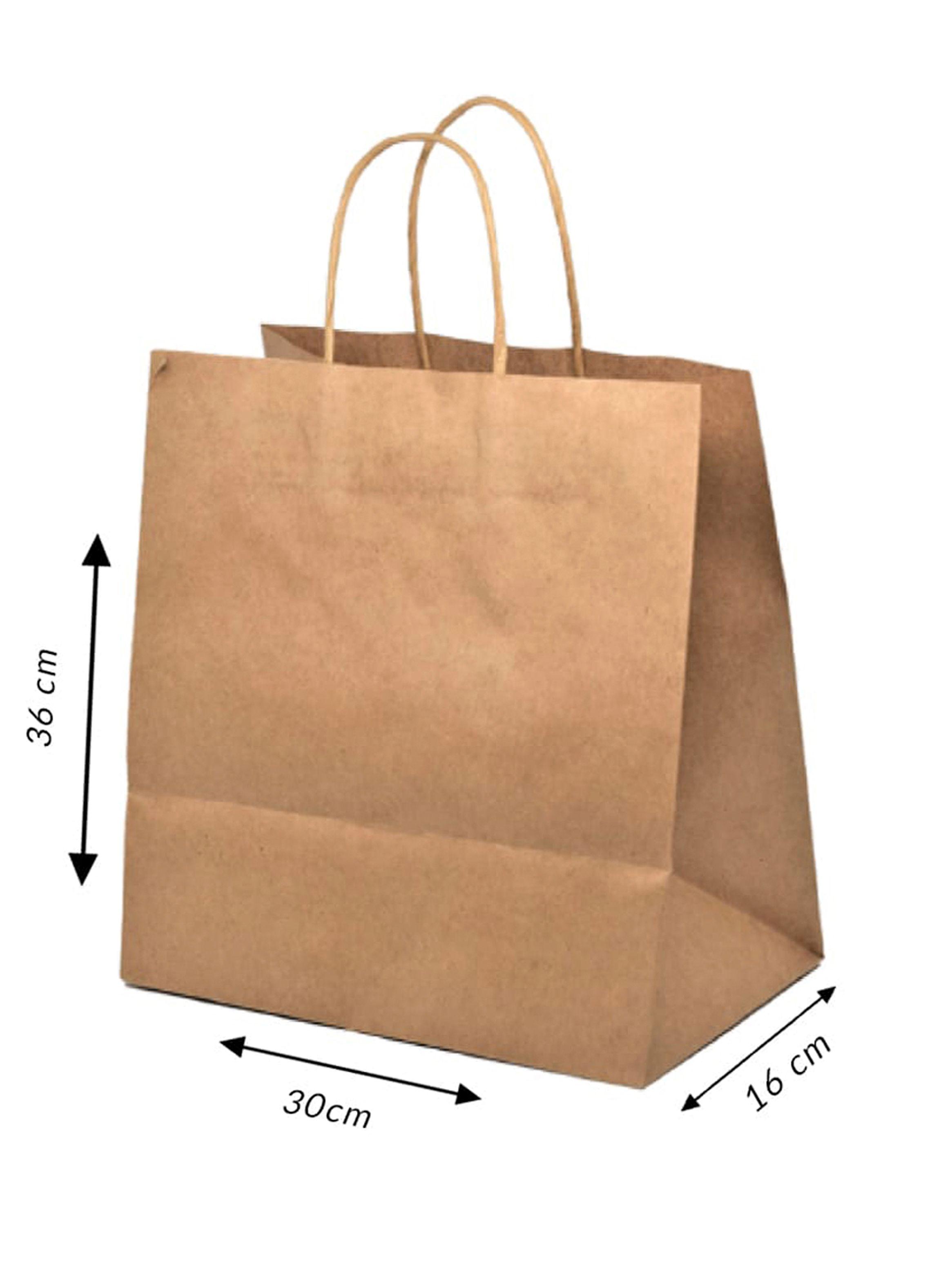 Bolsas de Papel Kraft Mediana 30 x 36 x 16 cm (50 unidades)-1