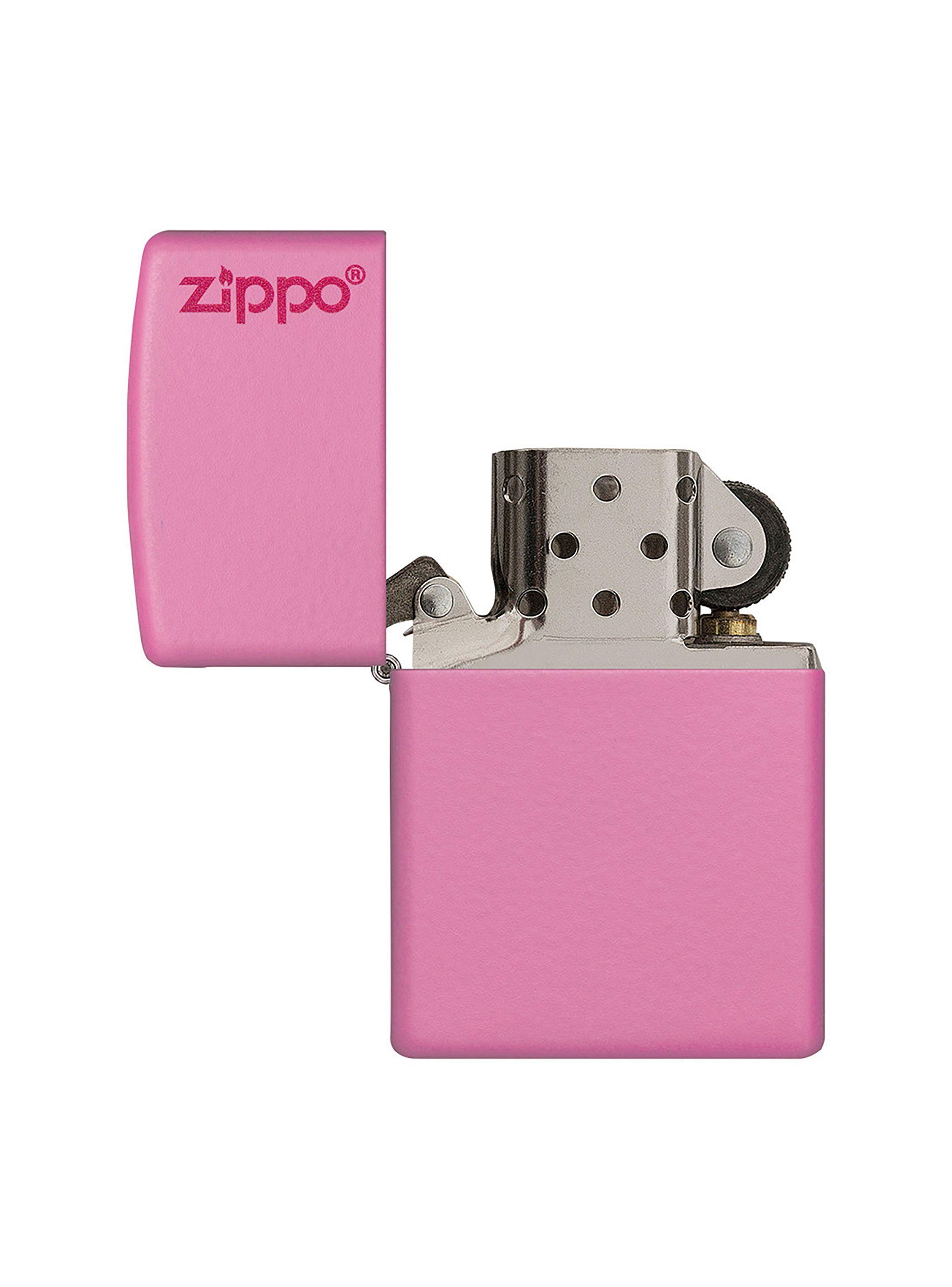 Encendedor Zippo Lighter Classic Pink Matte Logo Rosa-2