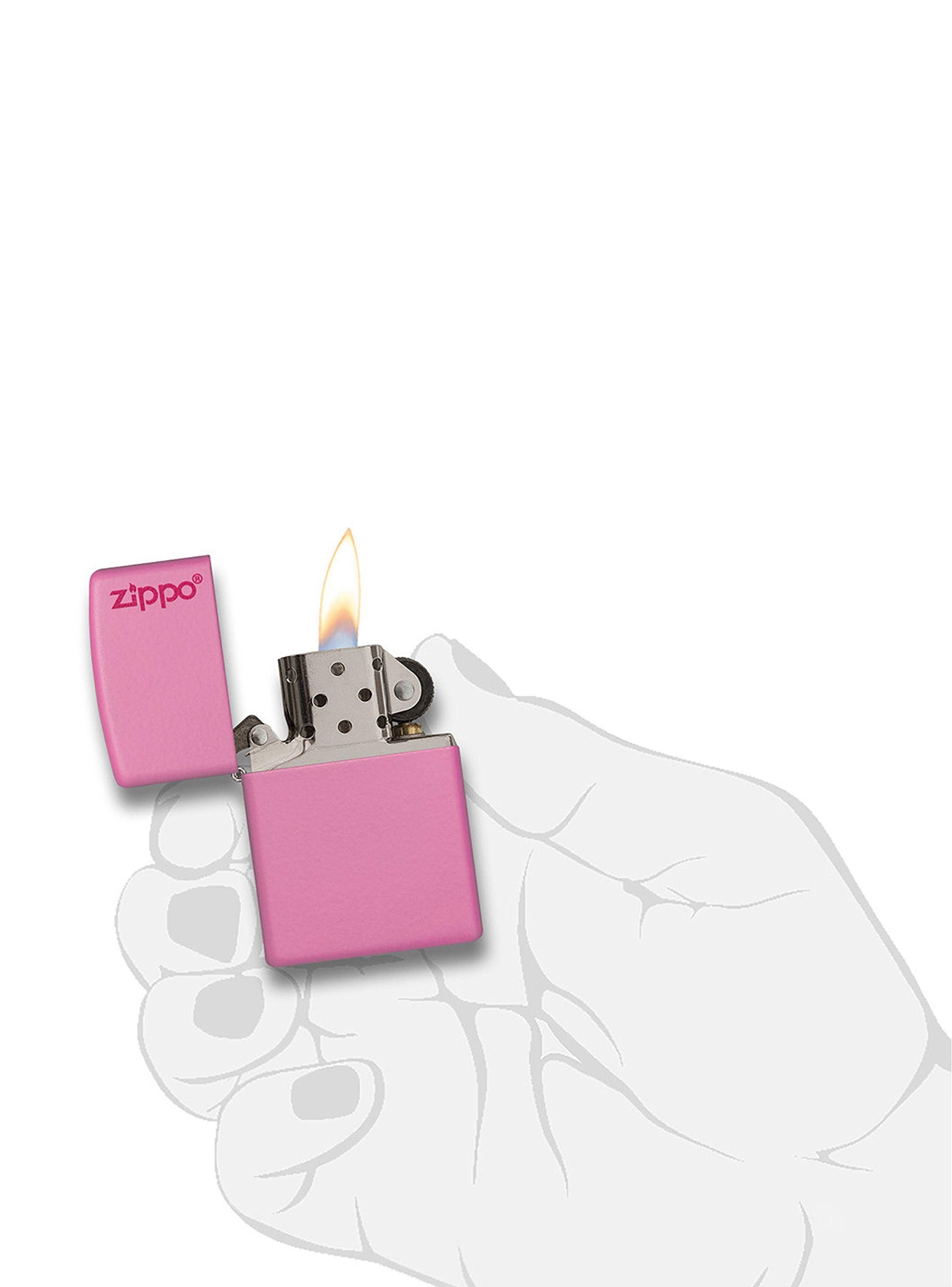 Encendedor Zippo Lighter Classic Pink Matte Logo Rosa-3