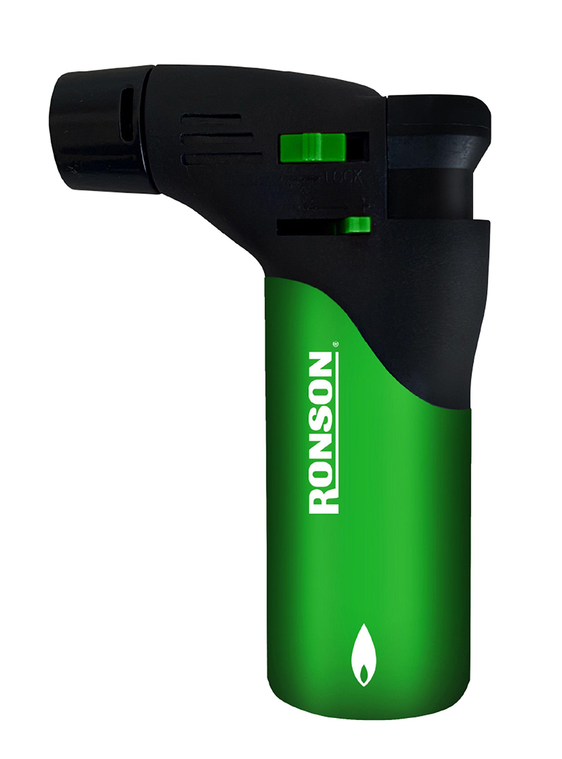 Encendedor Ronson Torch Soplete Verde Recargable-0