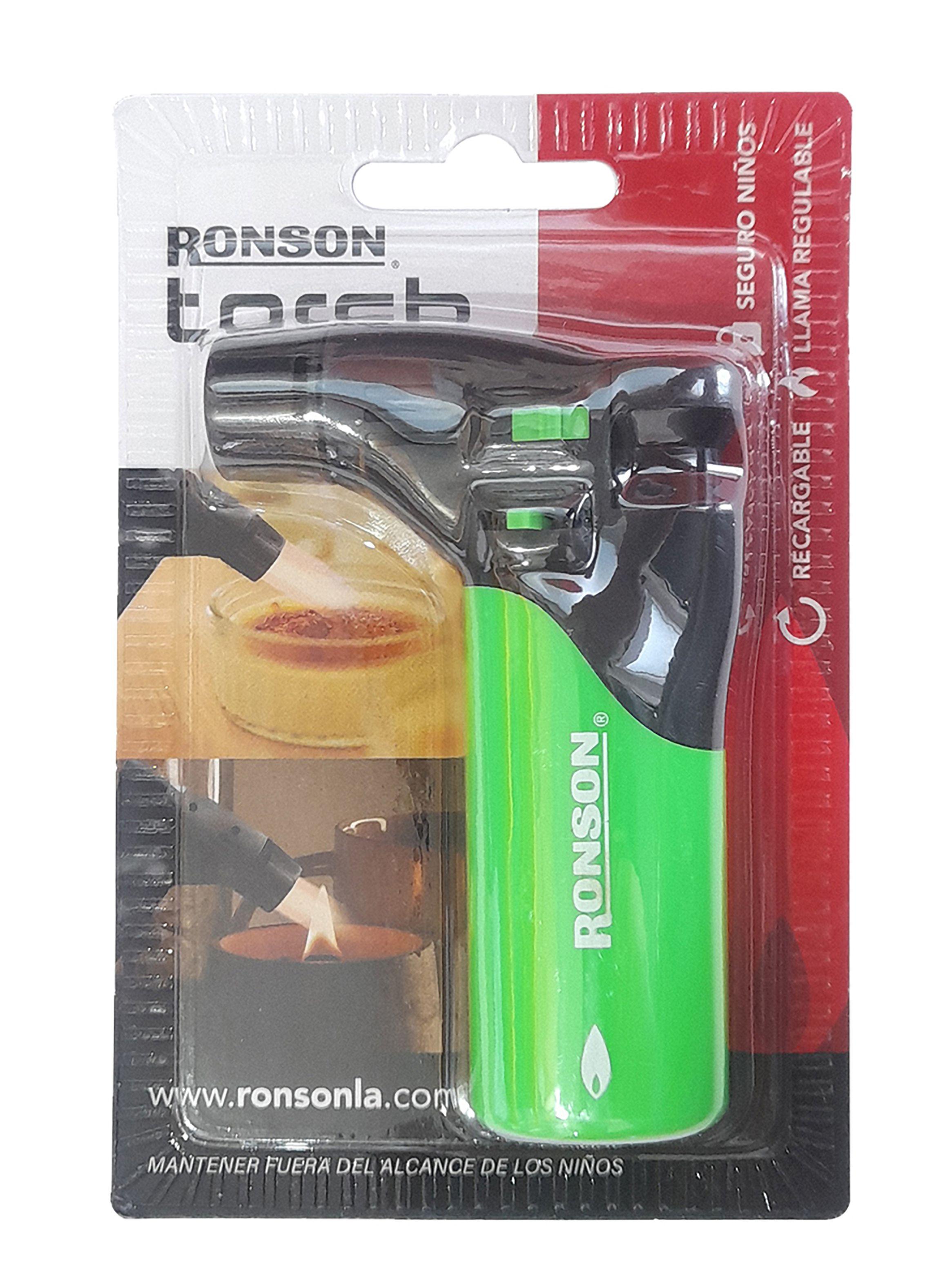 Encendedor Ronson Torch Soplete Verde Recargable-1