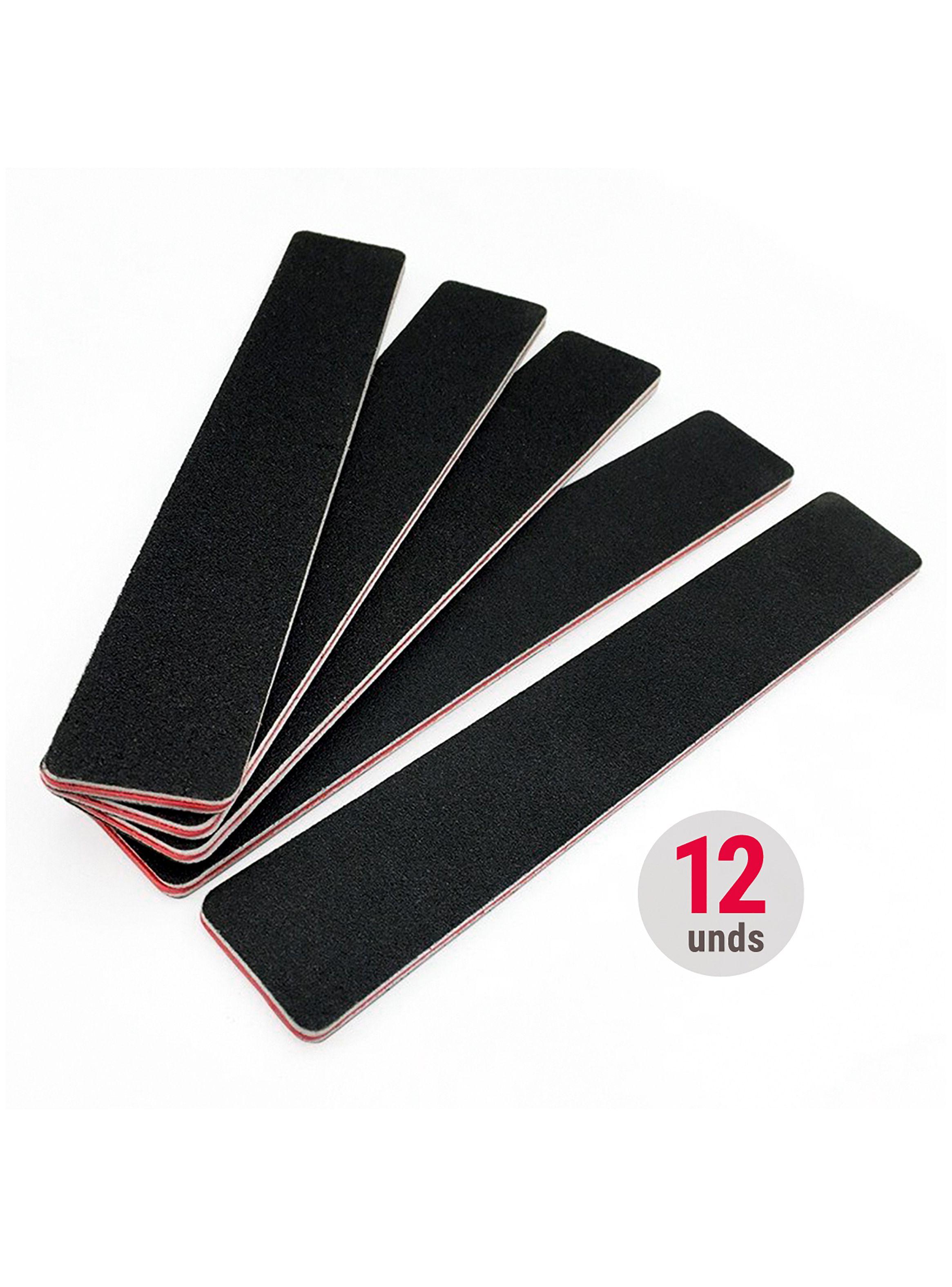 Pack 12 limas negras rectangulares 100/180-1