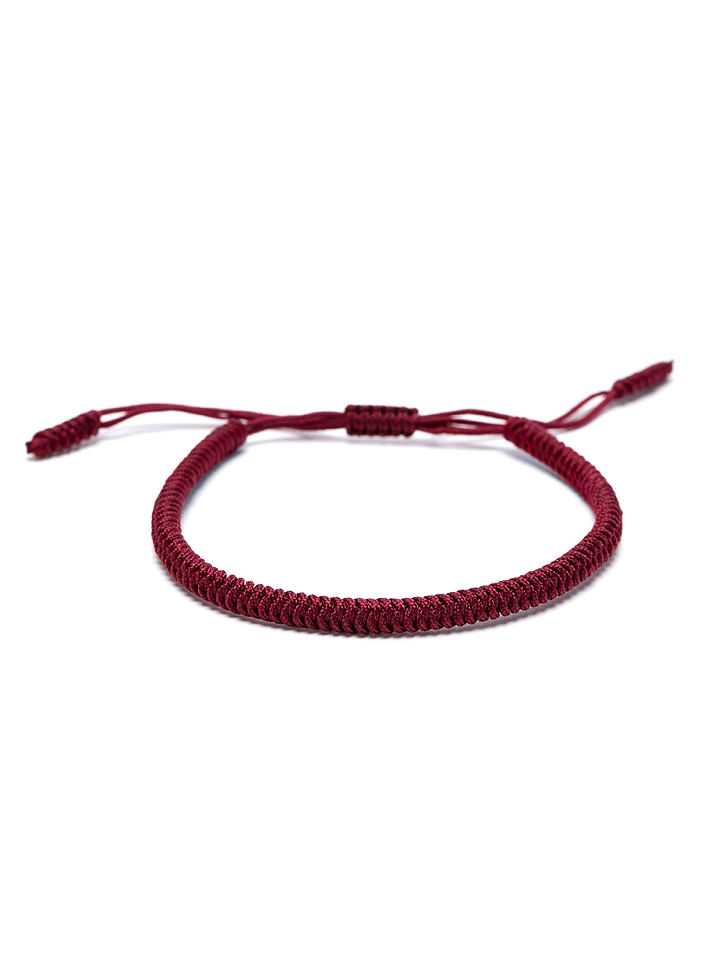 Pulsera de Protección Budista Tibetana color Burdeos-0