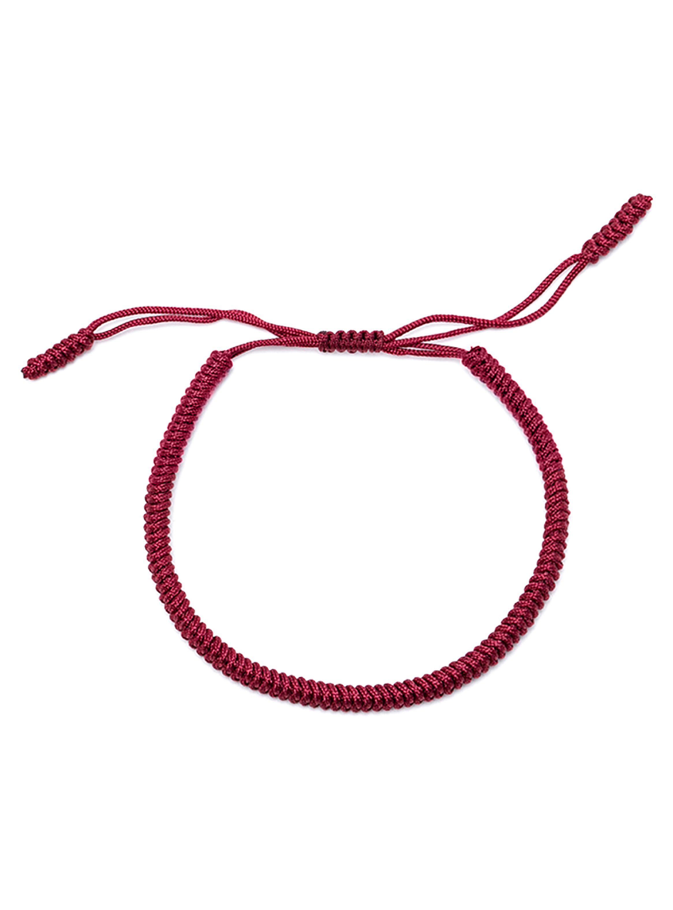 Pulsera de Protección Budista Tibetana color Burdeos-1