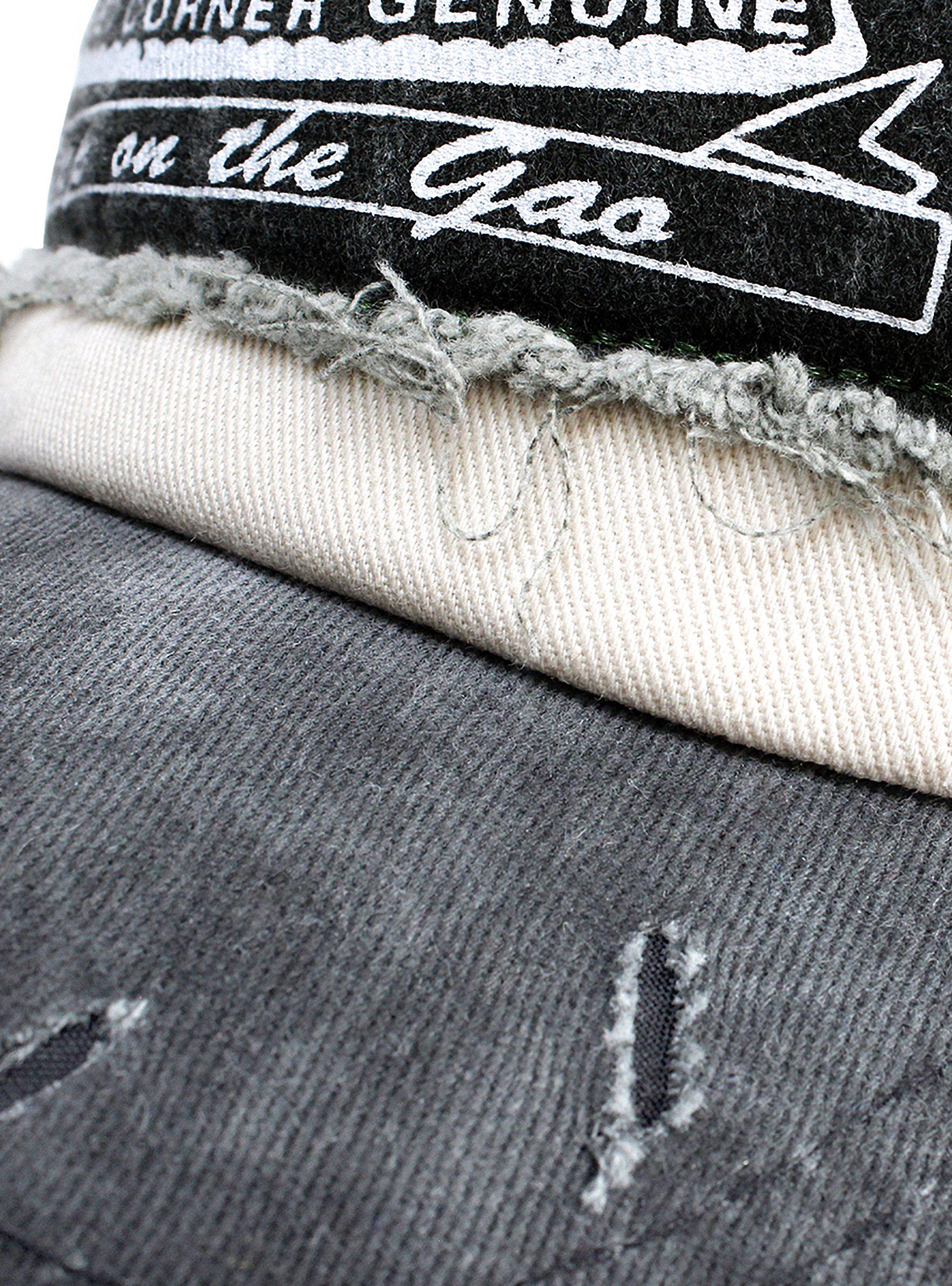 Jockey de Algodón Motors Racing Prelavado Negro Visera Gris-3