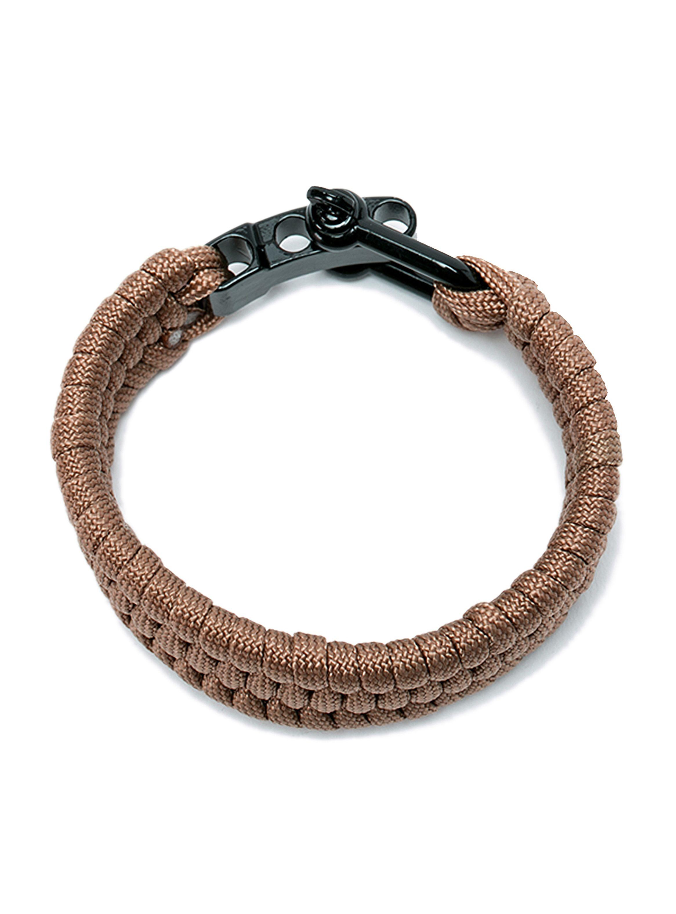 Pulsera Brazalete Ajustable Cuerda Café Outdoor-2
