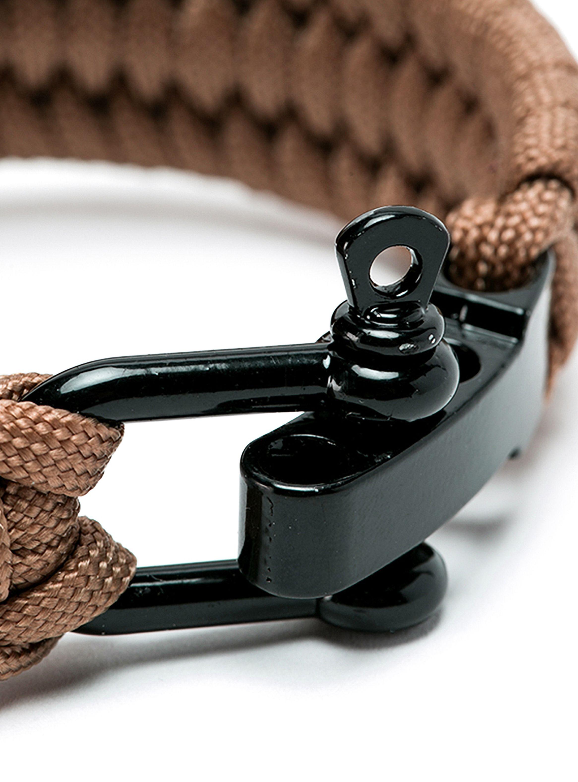Pulsera Brazalete Ajustable Cuerda Café Outdoor-3