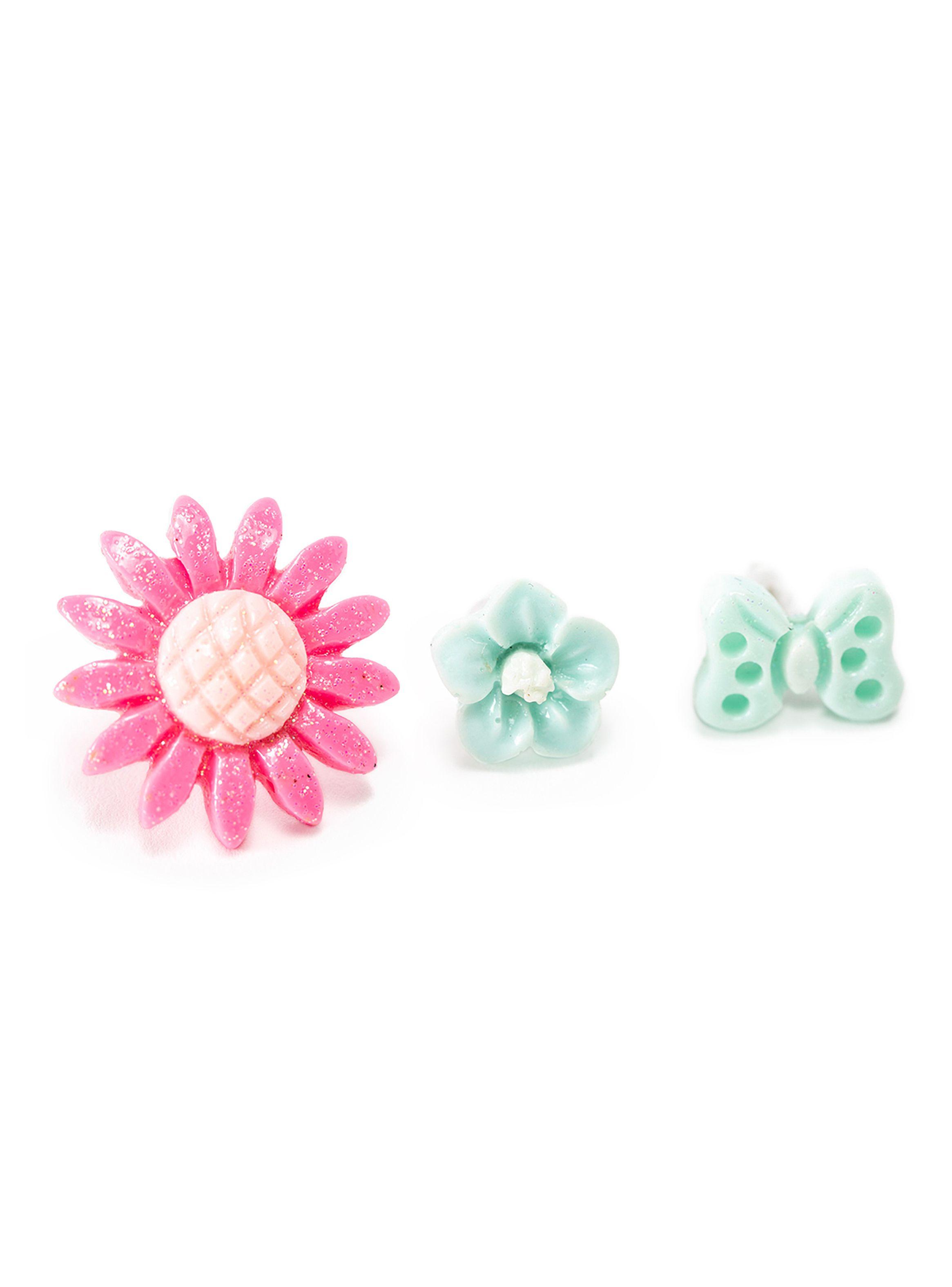 Set de Aretes Niñas Fantasia Flores y Mariposas-2