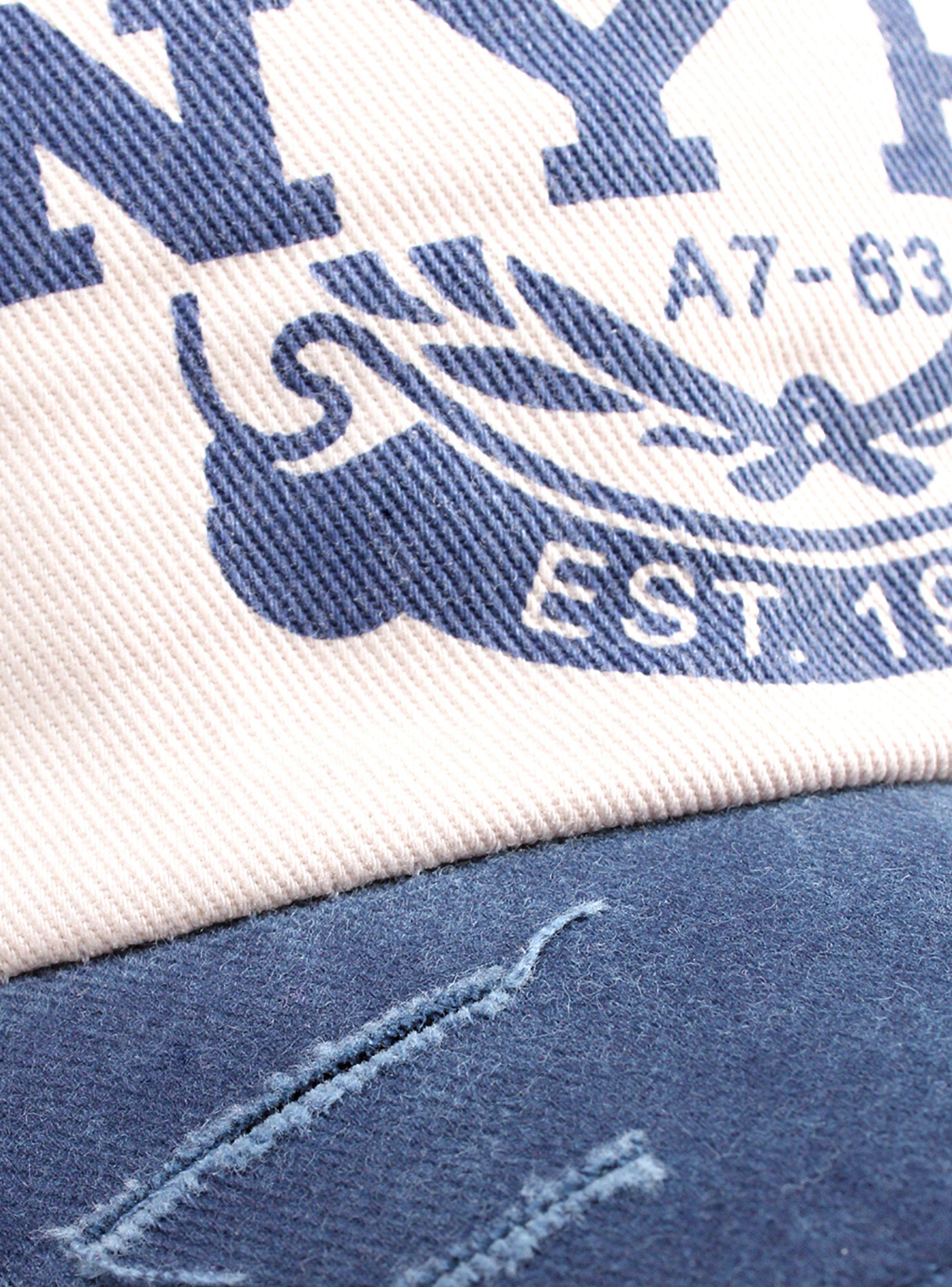 Jockey de Algodón NYPD Prelavado Gris Visera Azul-3