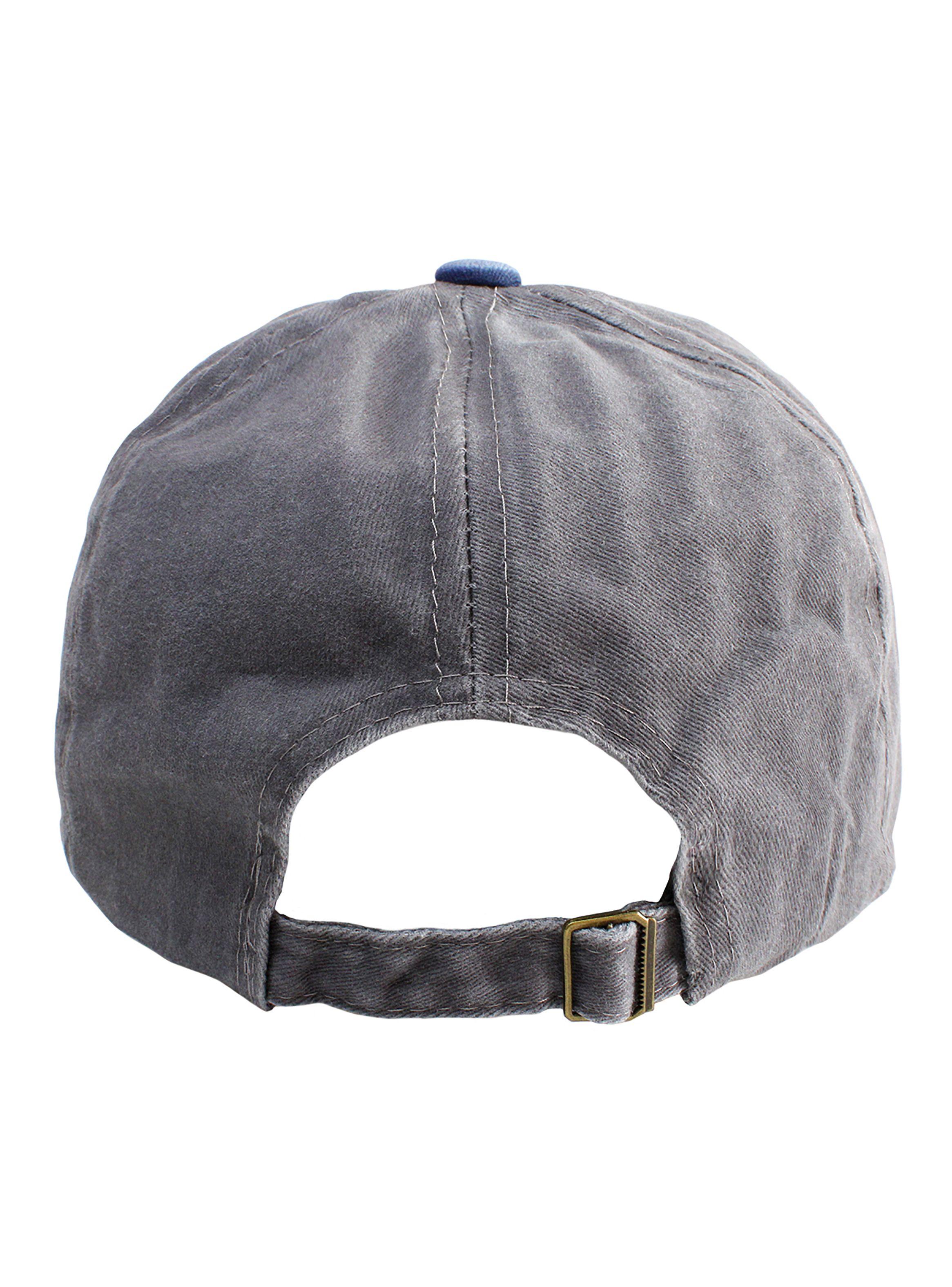 Jockey de Algodón NYPD Prelavado Gris Visera Azul-4