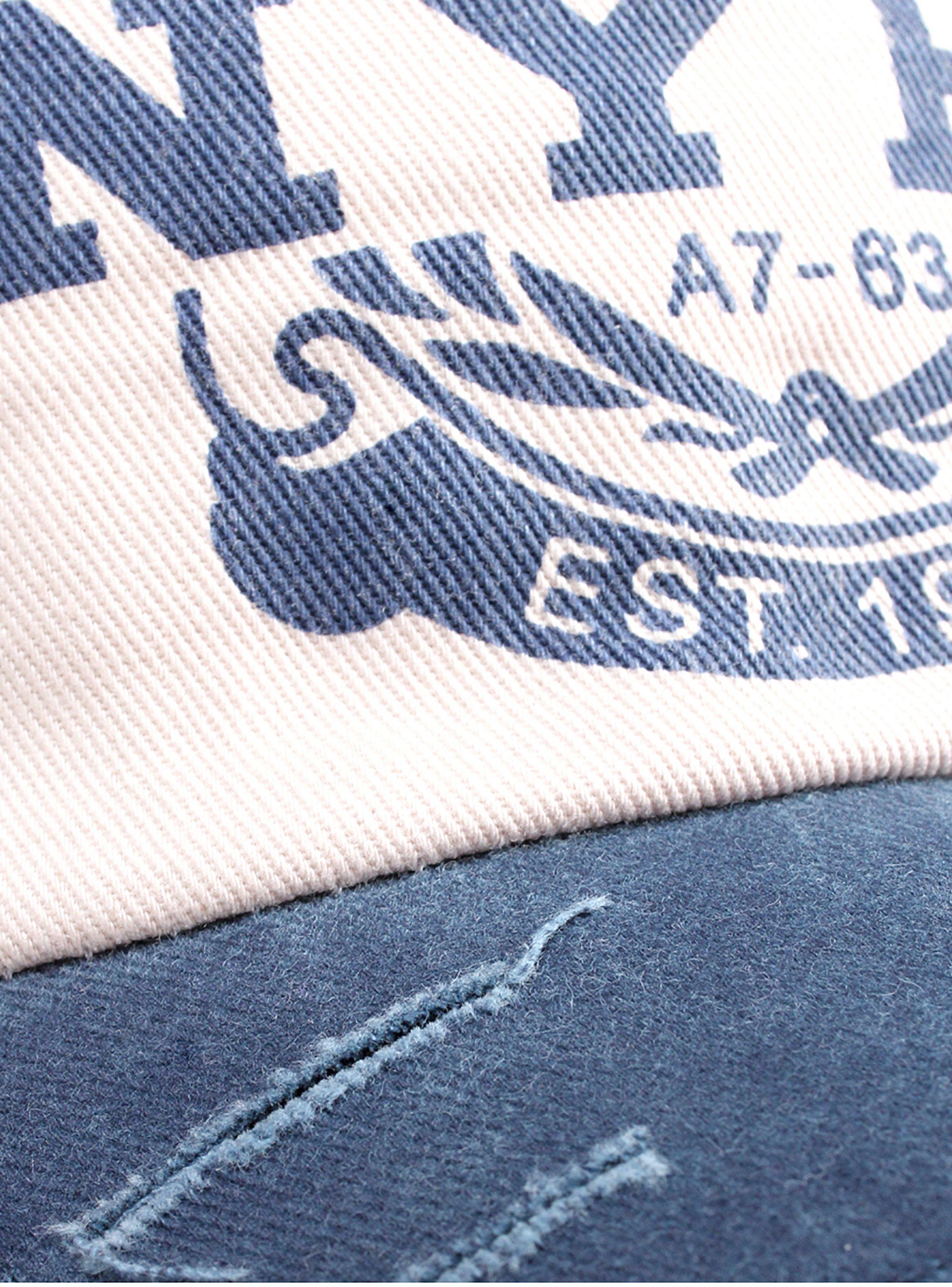 Jockey de Algodón NYPD Prelavado Rojo Visera Azul-3