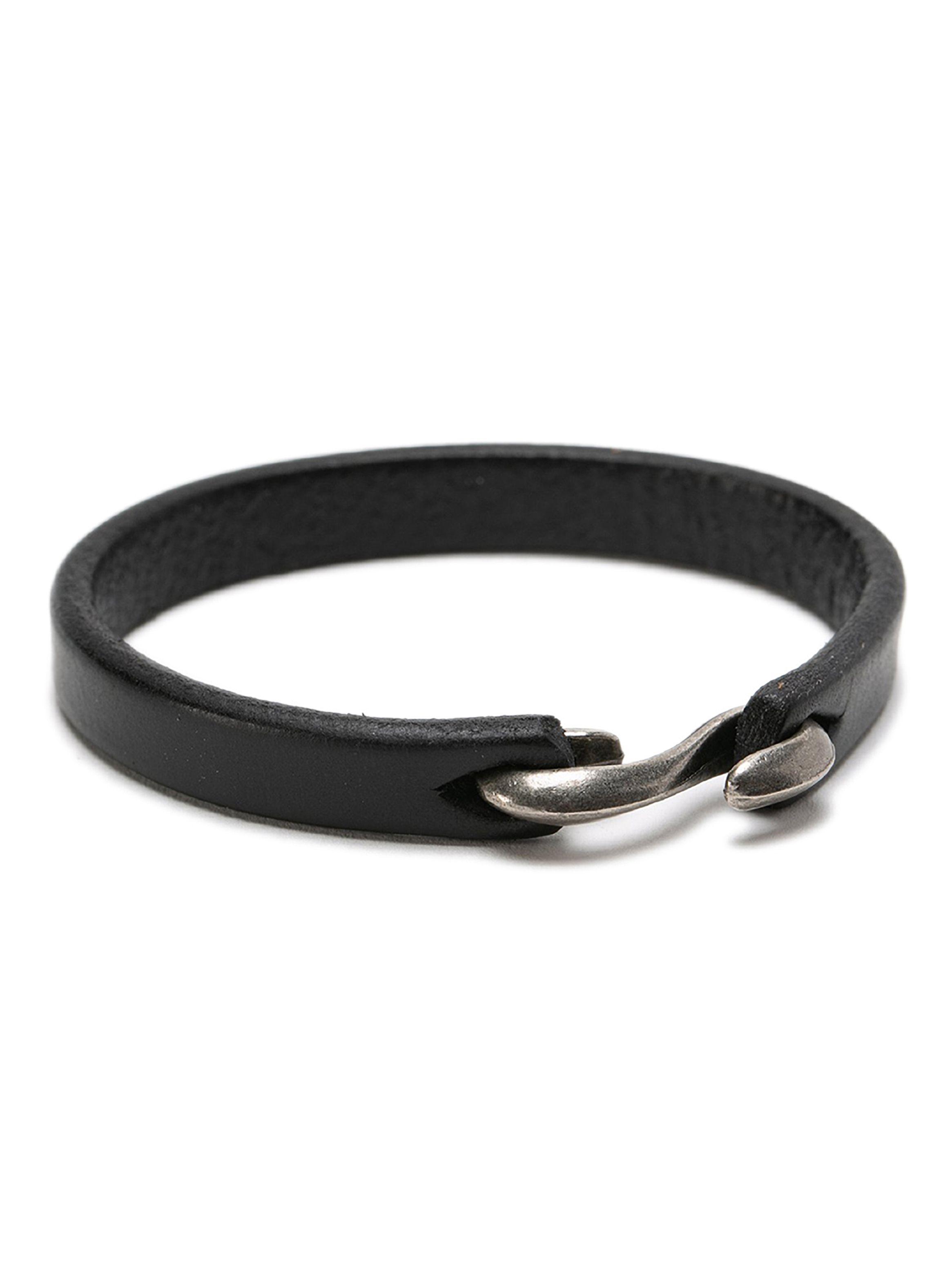 Pulsera Cuero Lisa Negra-0